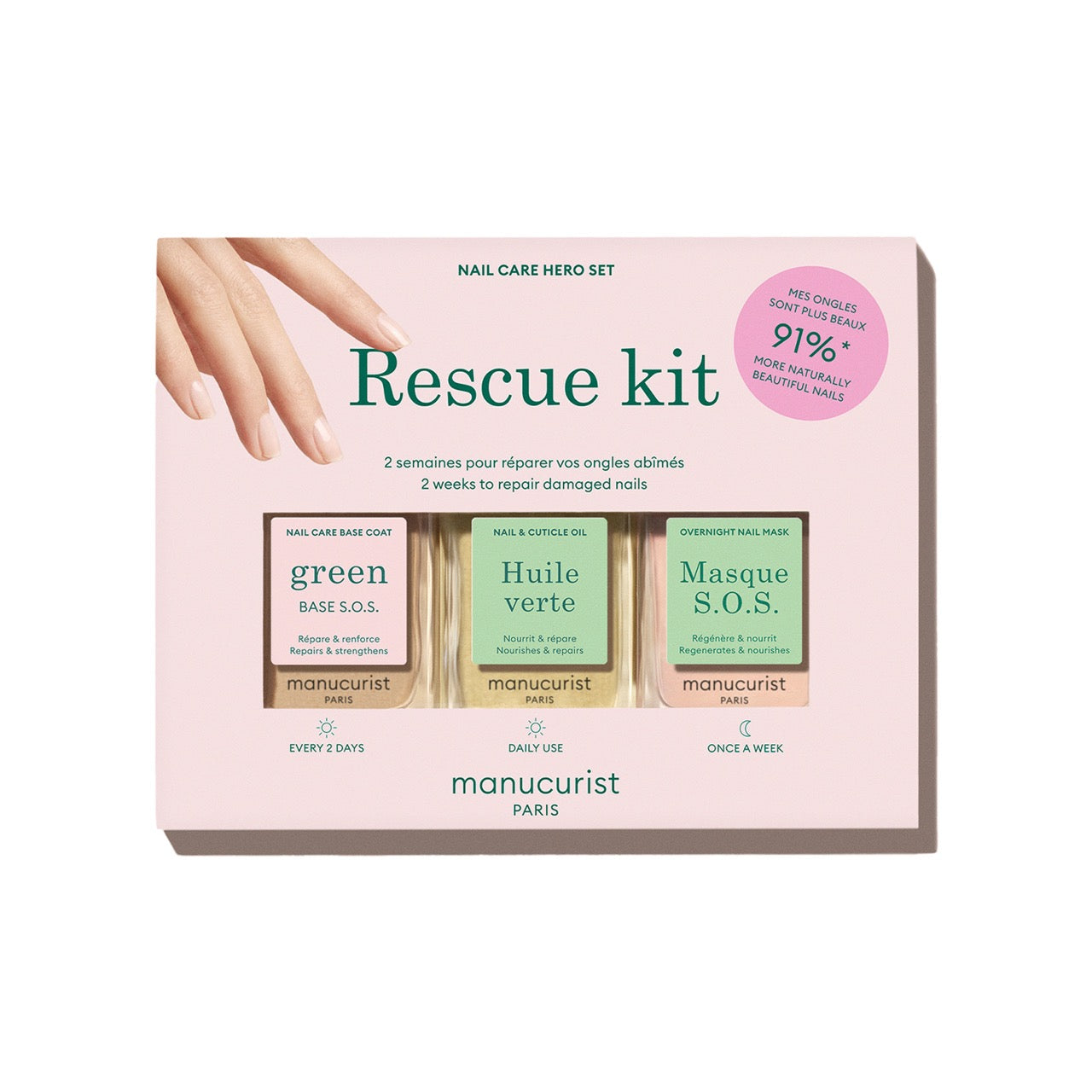 Rescue Kit für beanspruchte Nägel (Set mit Preisvorteil), 3 x 15ml