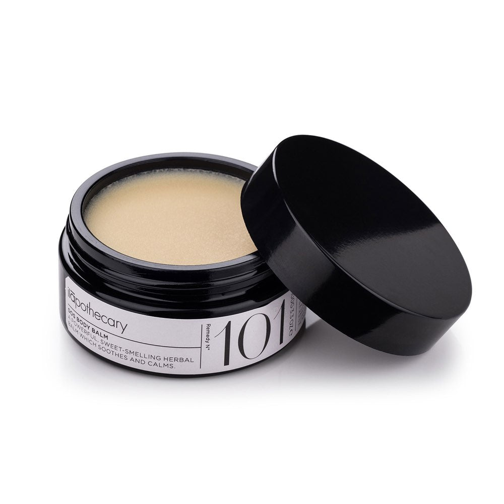 Der geöffnete SOS Body Balm von ilapothecary