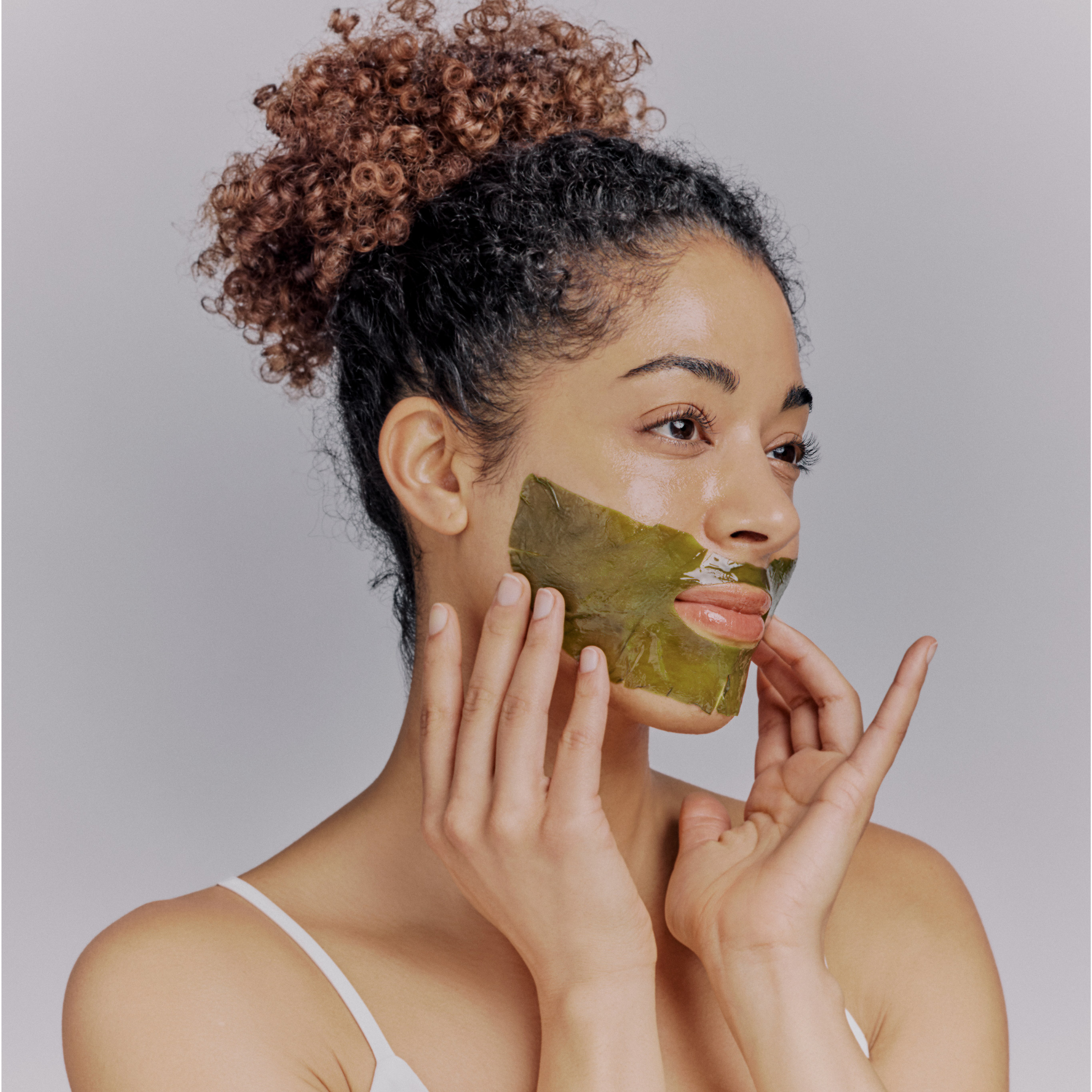 Algae Kelp Mask -- echte Algen, zweiteilig für Augen- und Mundpartie