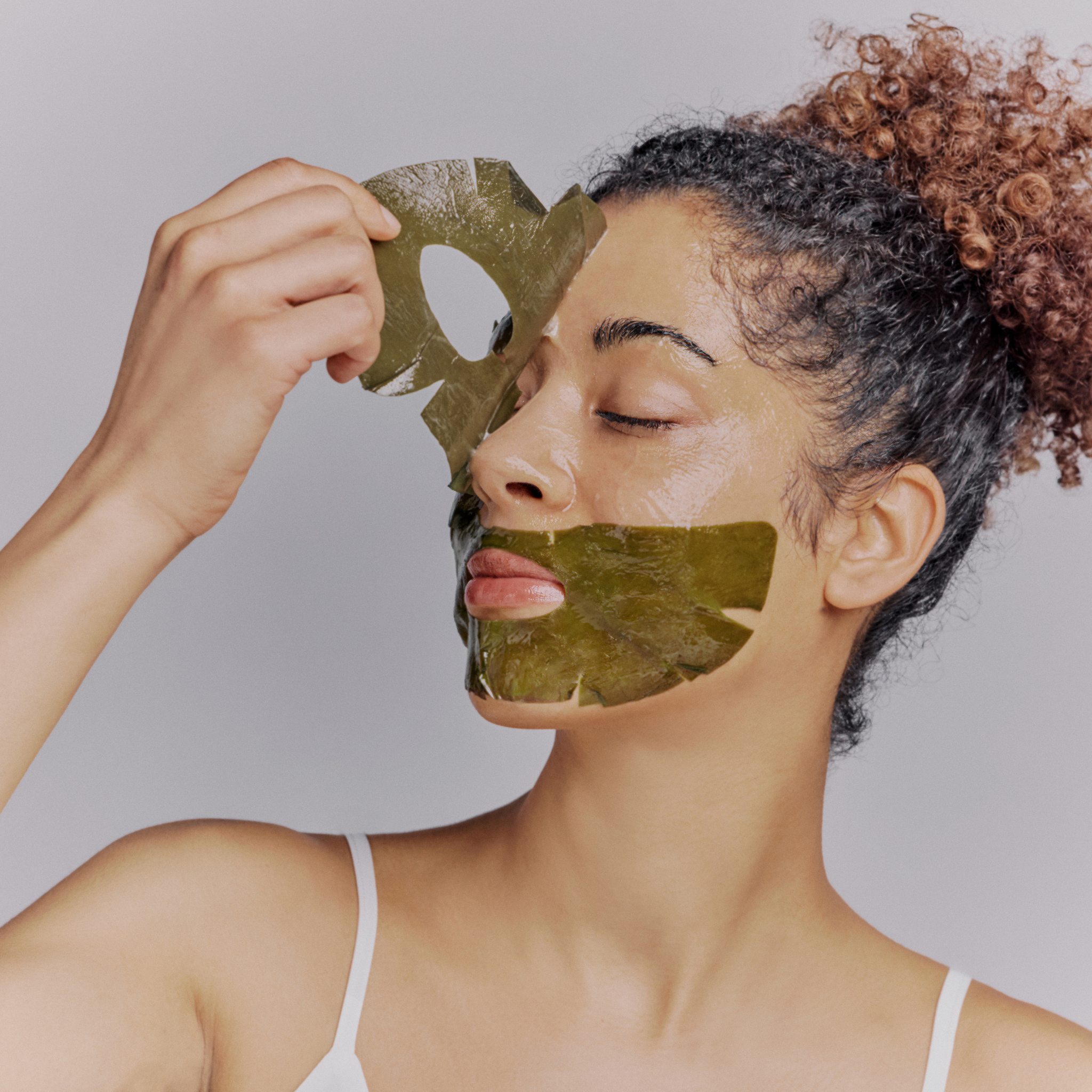 Algae Kelp Mask -- echte Algen, zweiteilig für Augen- und Mundpartie