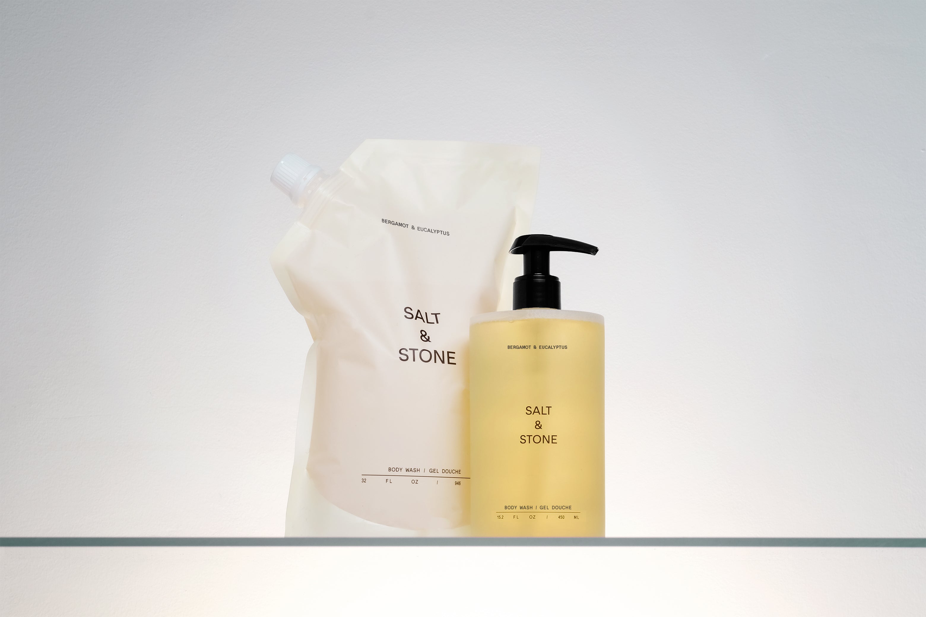 Duschgel: Body Wash - Bergamot & Hinoki, 450ml & Refill