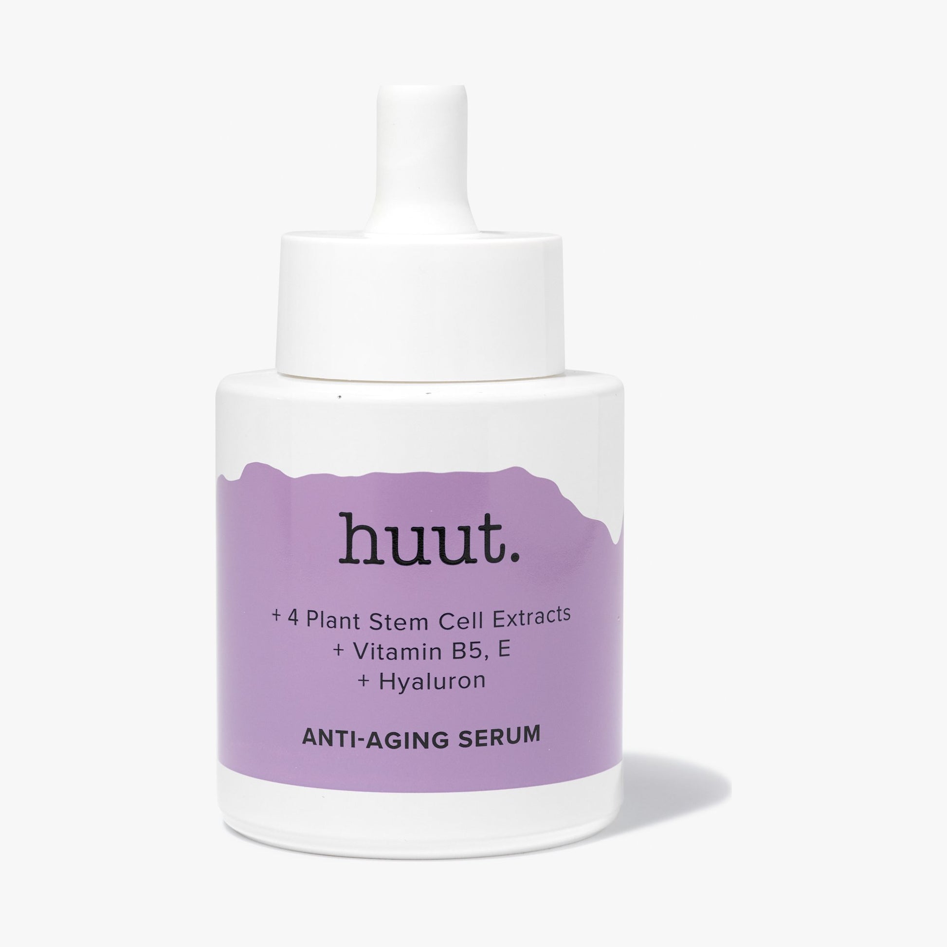Anti Aging Serum von huut., Packshot der Pipettenflasche vor weißem Hintergrund