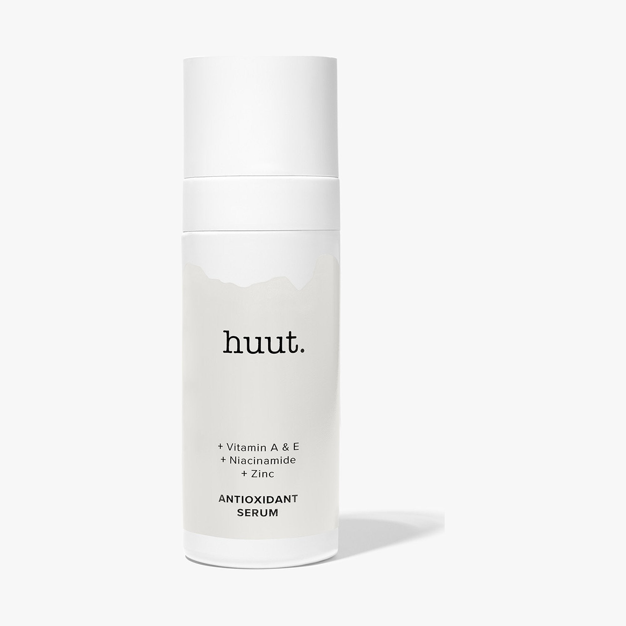 Antioxidant Serum Vitamin A & E von huut., Packshot der Pumpflasche vor weißem Hintergrund