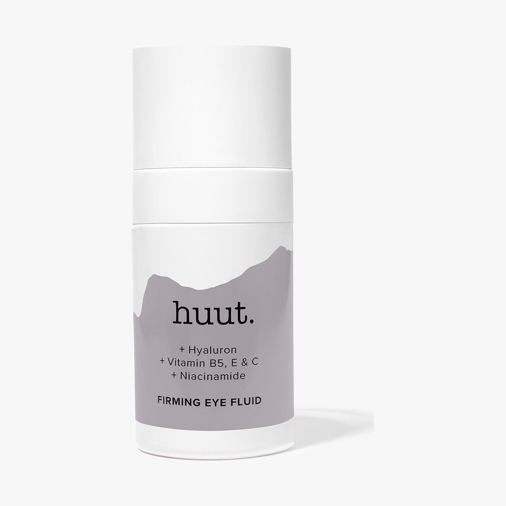 Firming Eye Fluid von huut., Packshot der Pumpflasche vor weißem Hintergrund