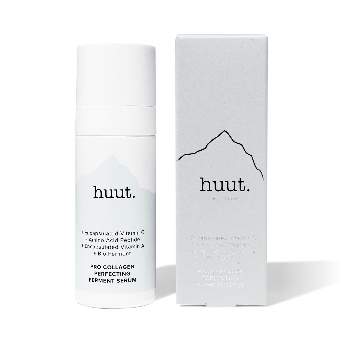 huut. Pro Collagen Perfecting Ferment Serum – Flasche mit Verpackung