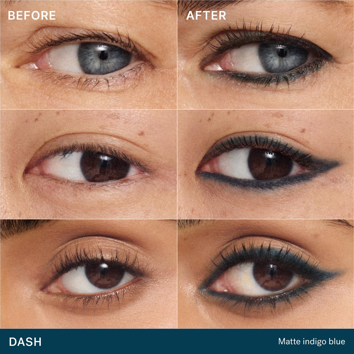 ILIA Beauty Thru Line Waterproof Eyeliner Dash – vorher und nachher