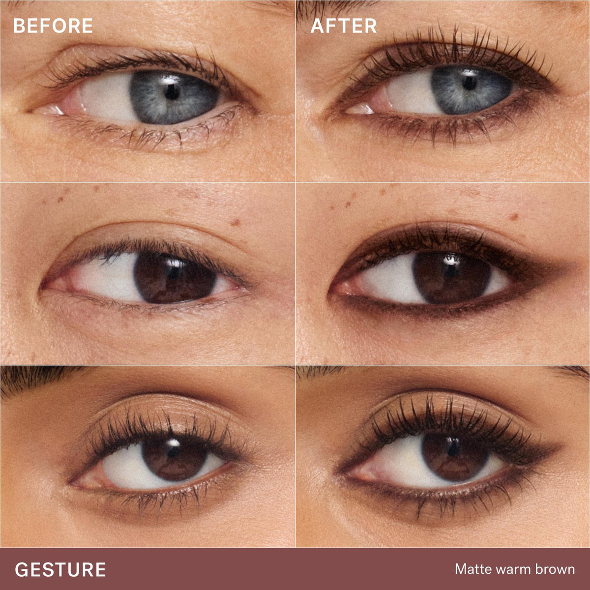 ILIA Beauty Thru Line Waterproof Eyeliner Gesture – vorher und nachher