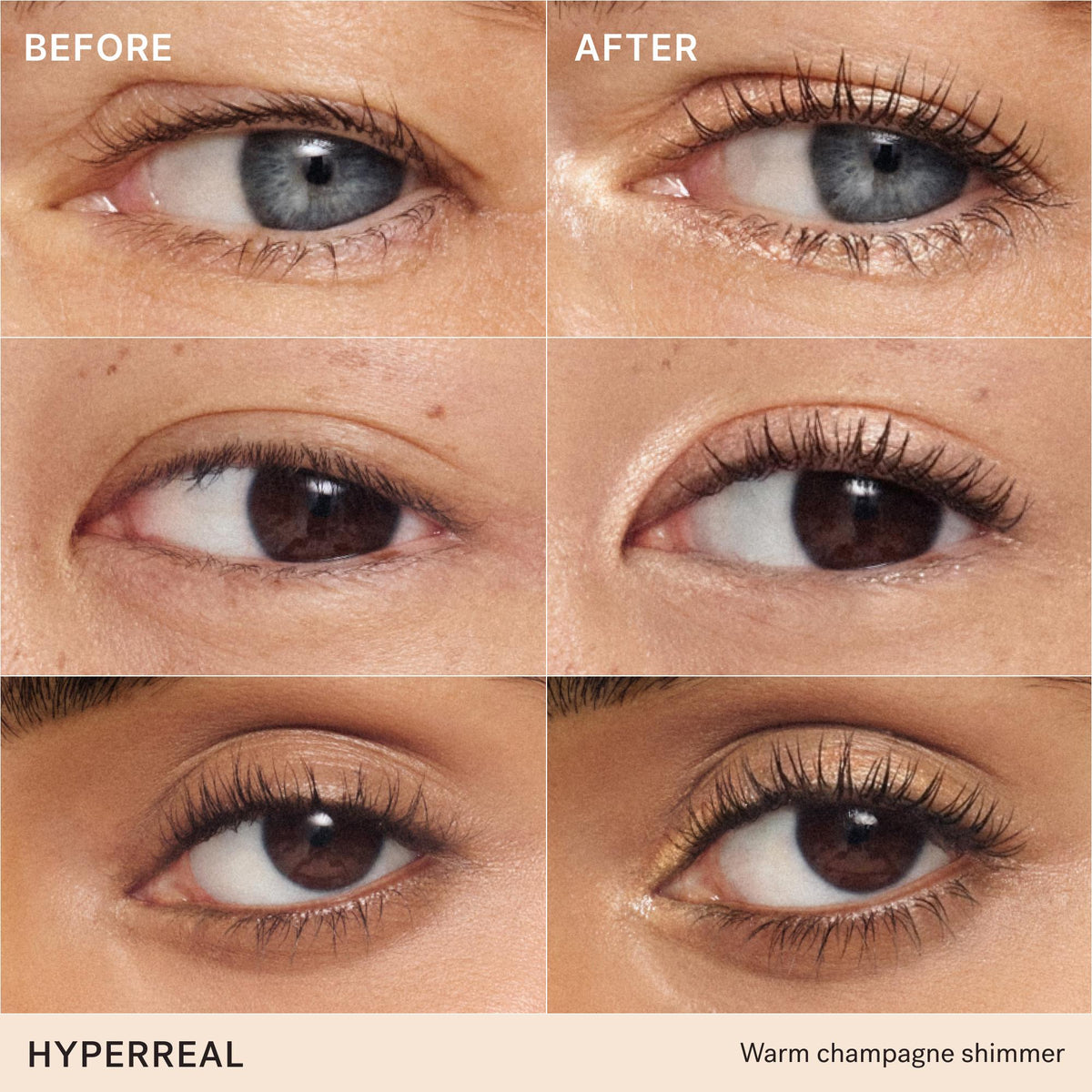 ILIA Beauty Thru Line Waterproof Eyeliner Hyperreal – vorher und nachher