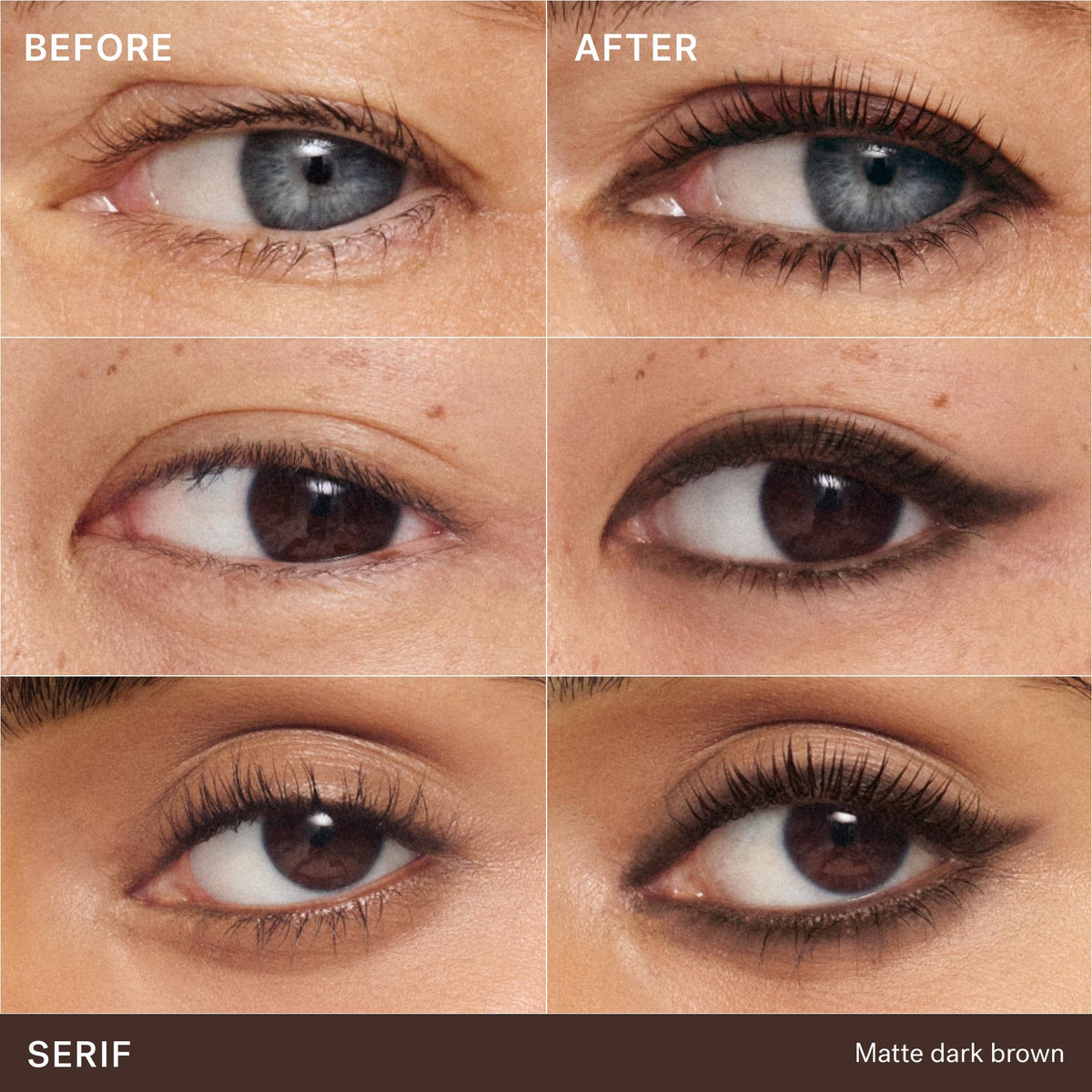 ILIA Beauty Thru Line Waterproof Eyeliner Serif – vorher und nachher