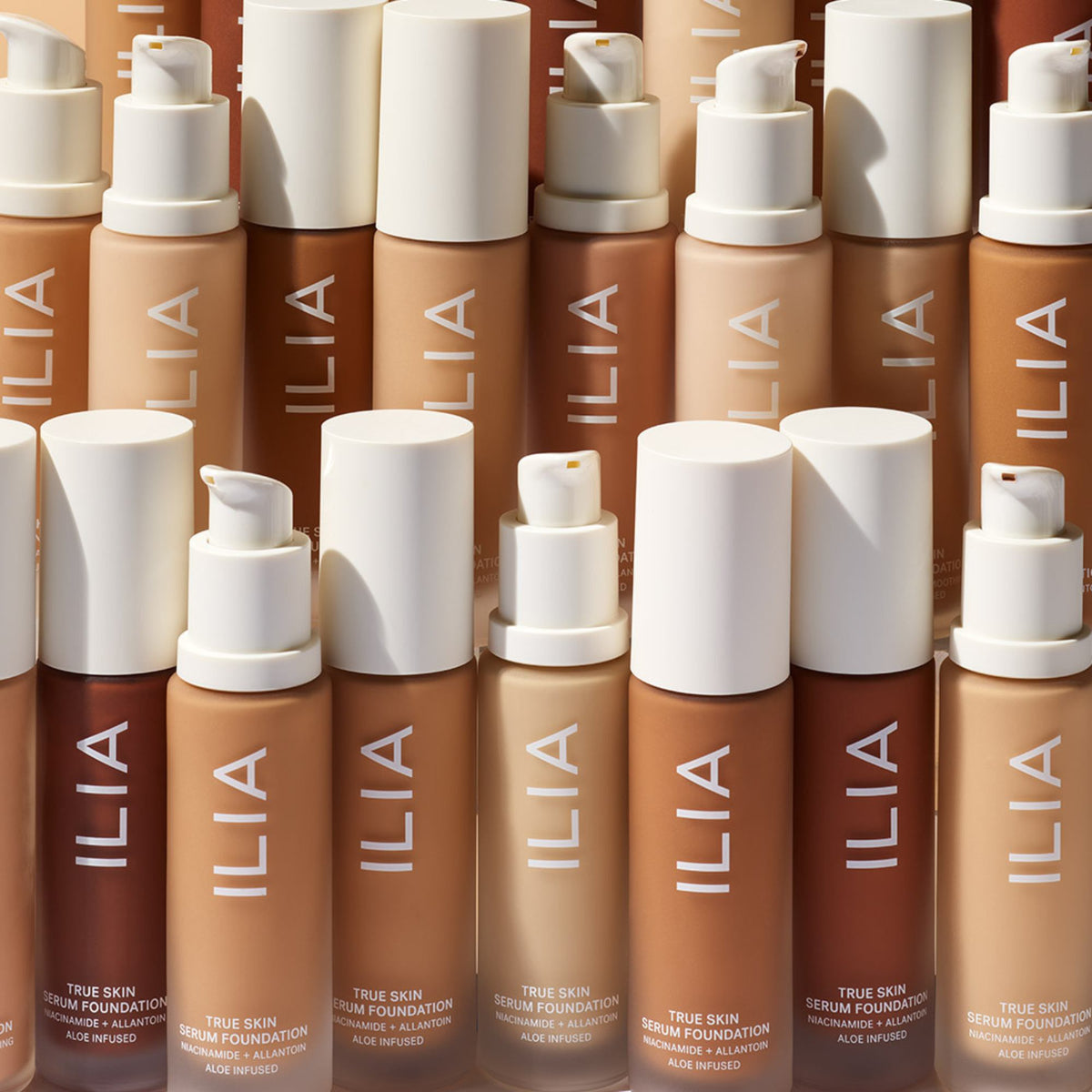 ILIA Beauty True Serum Foundation – SF1,5 Mallorca, 30ml – Flaschen der Linie in allen Farbtönen