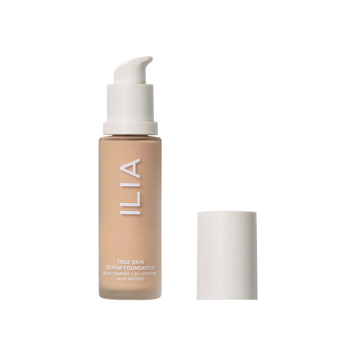 ILIA Beauty True Serum Foundation – SF3 Texel, 30ml – Pumpflasche mit abgenommener Kappe