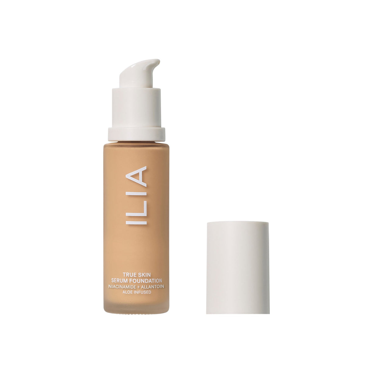 ILIA Beauty True Serum Foundation – SF5 Salina, 30ml – Pumpflasche mit abgenommener Kappe