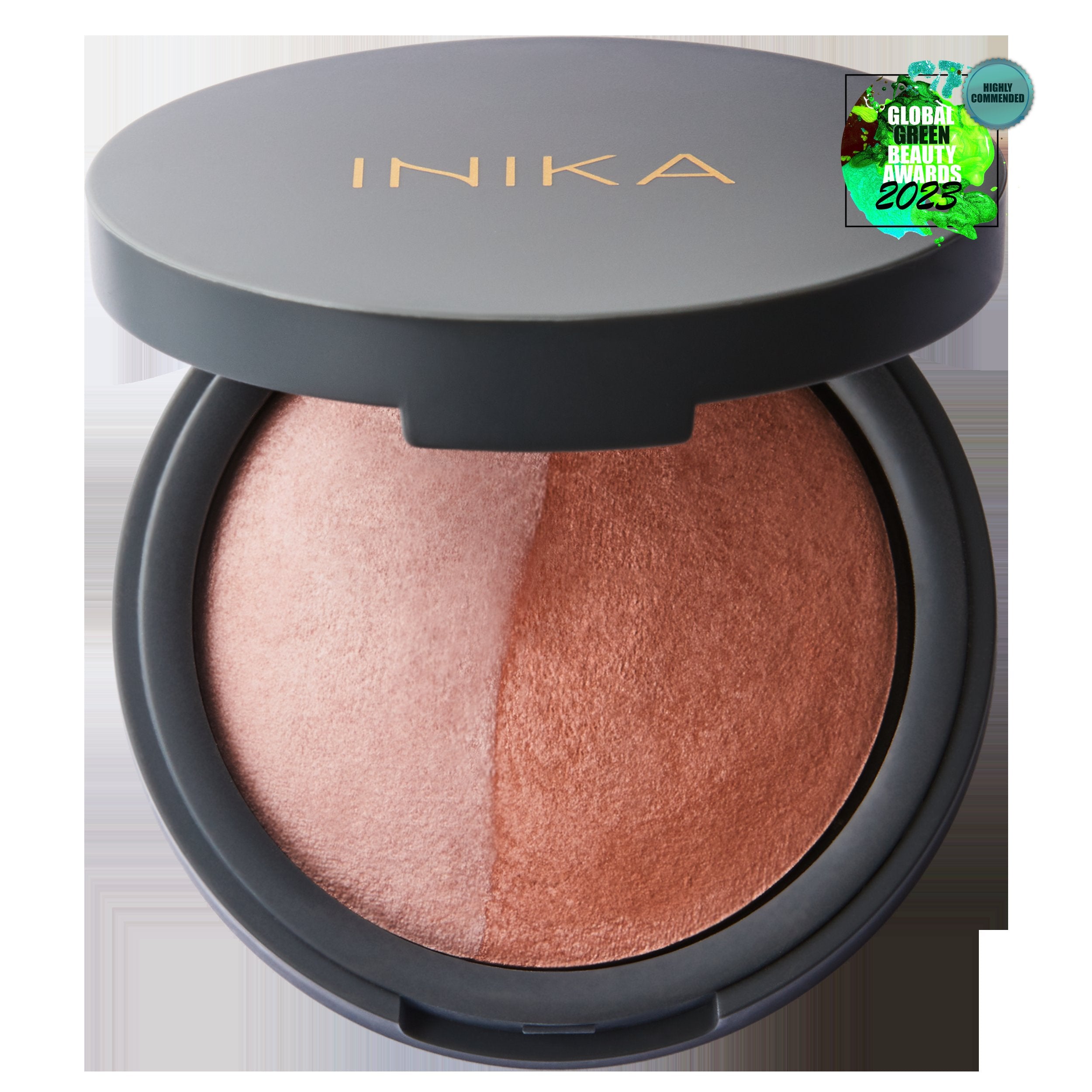 INIKA Organic Baked Mineral Blush Duo Pink Tickle