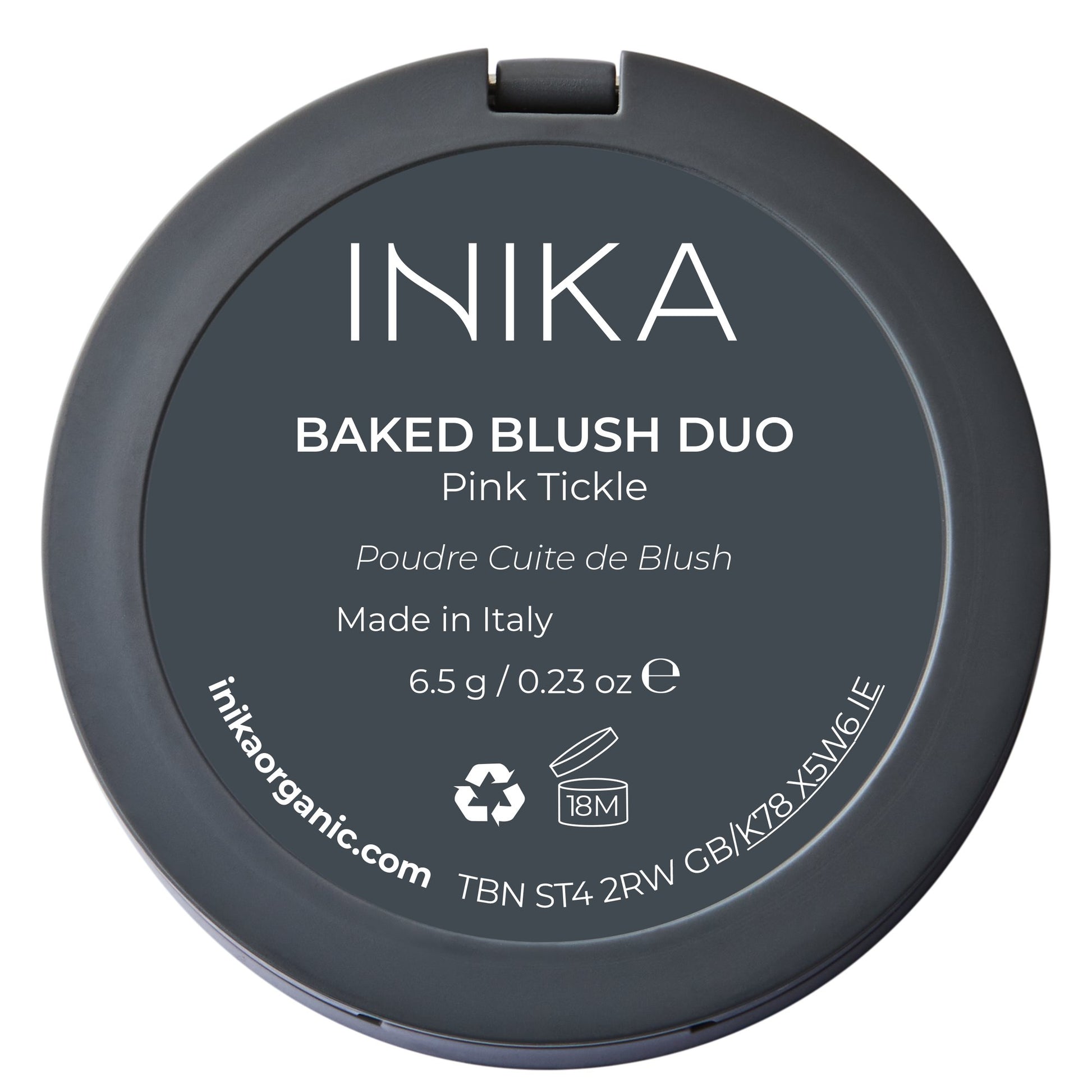 INIKA Organic Baked Mineral Blush Duo Pink Tickle Rückseite