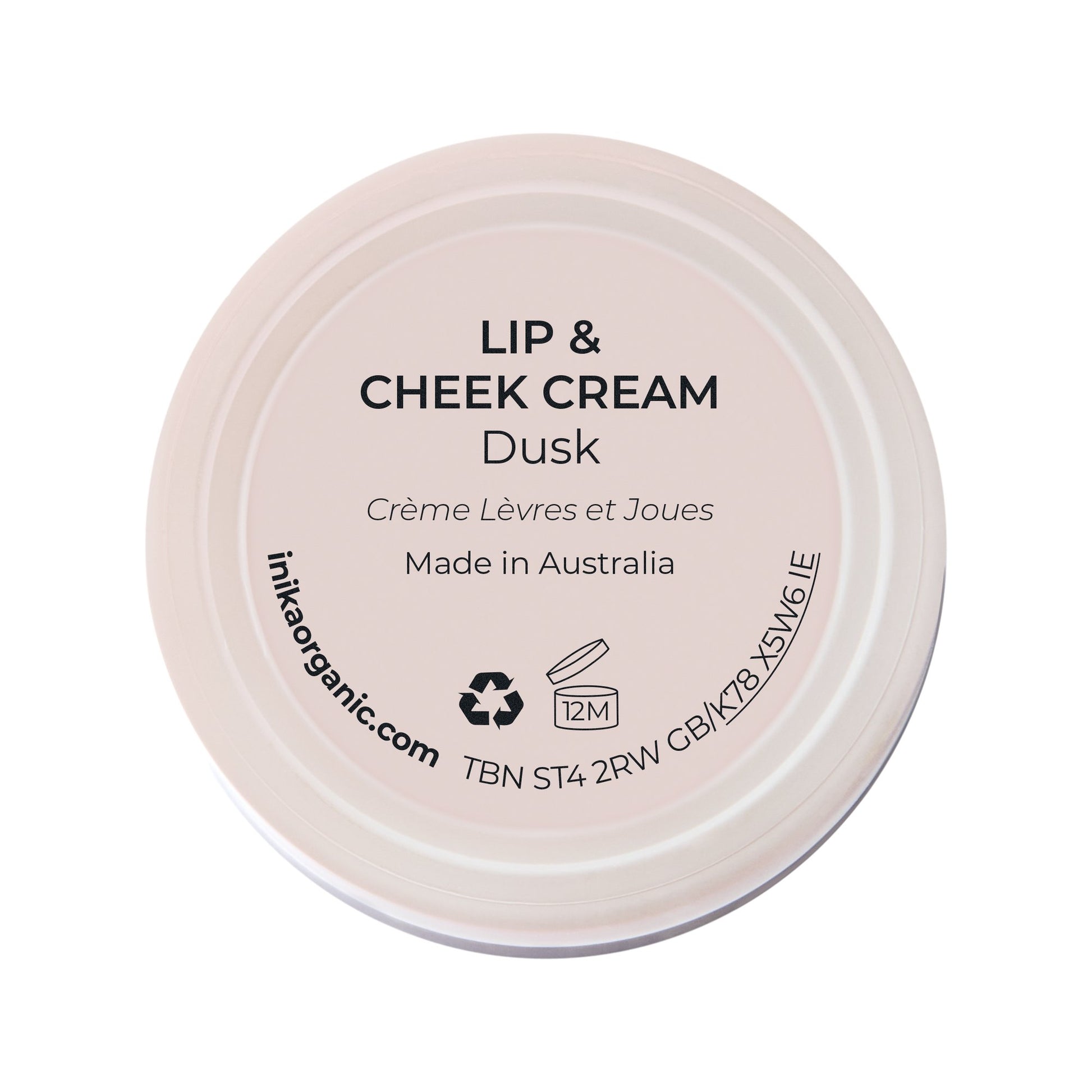 INIKA Organic Lip & Cheek Cream Dusk / Dämmerung Rückseite