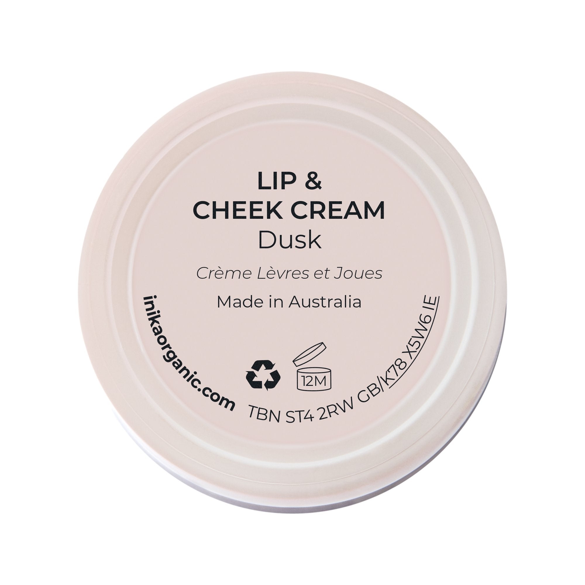 INIKA Organic Lip & Cheek Cream Dusk / Dämmerung Rückseite
