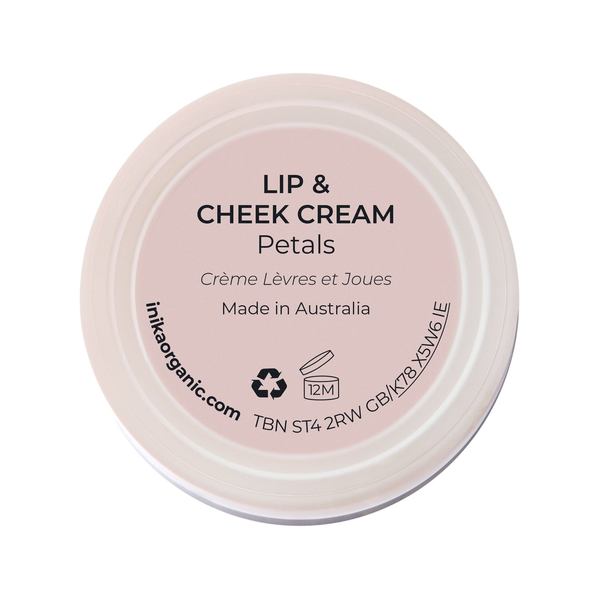 INIKA Organic Lip & Cheek Cream Petals / Blütenblätter Rückseite