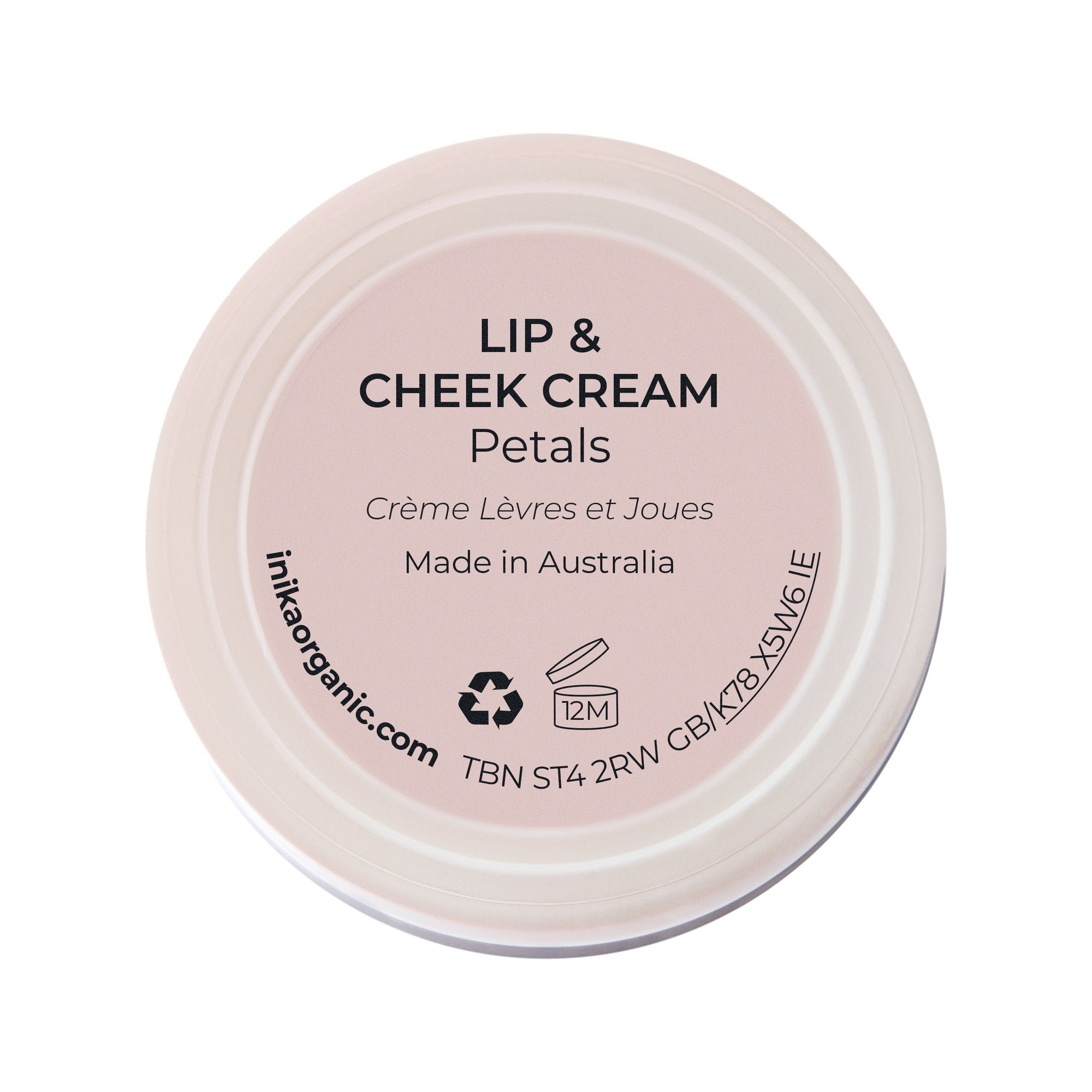 INIKA Organic Lip & Cheek Cream Petals / Blütenblätter Rückseite