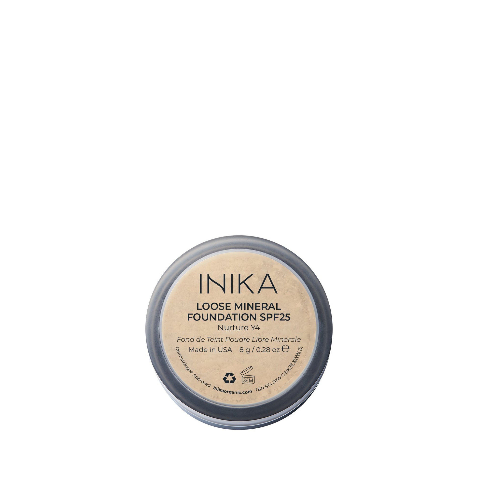 INIKA Organic Loose Mineral Foundation SPF25 Nurture Rückseite