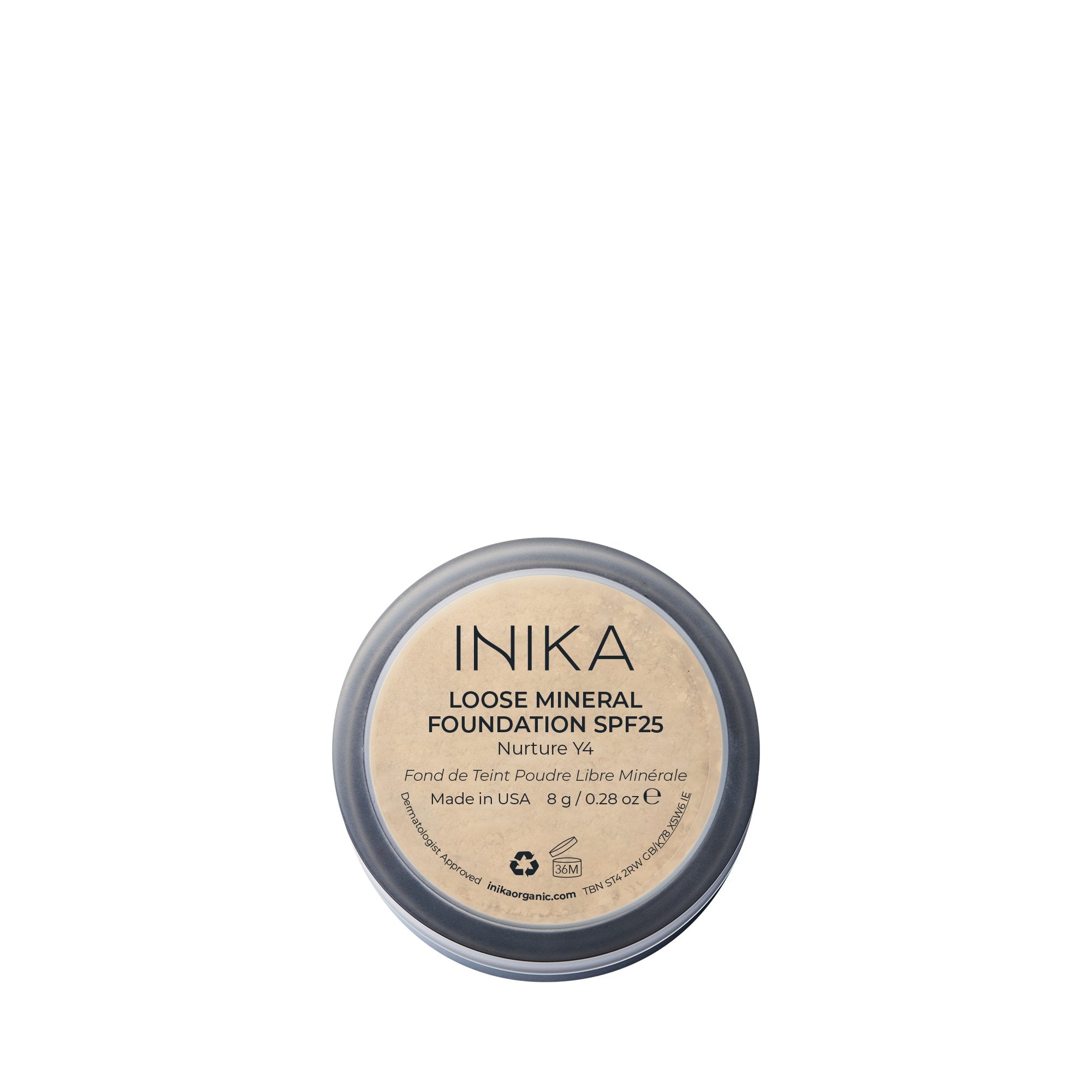 INIKA Organic Loose Mineral Foundation SPF25 Nurture Rückseite
