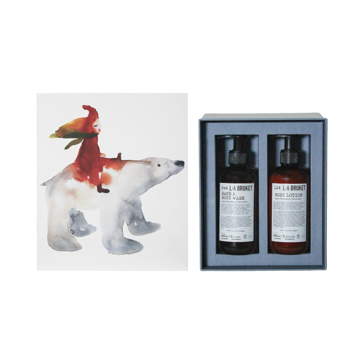 L:A BRUKET Along for the Ride – Geschenkset mit Aquarell von Alex Simpson