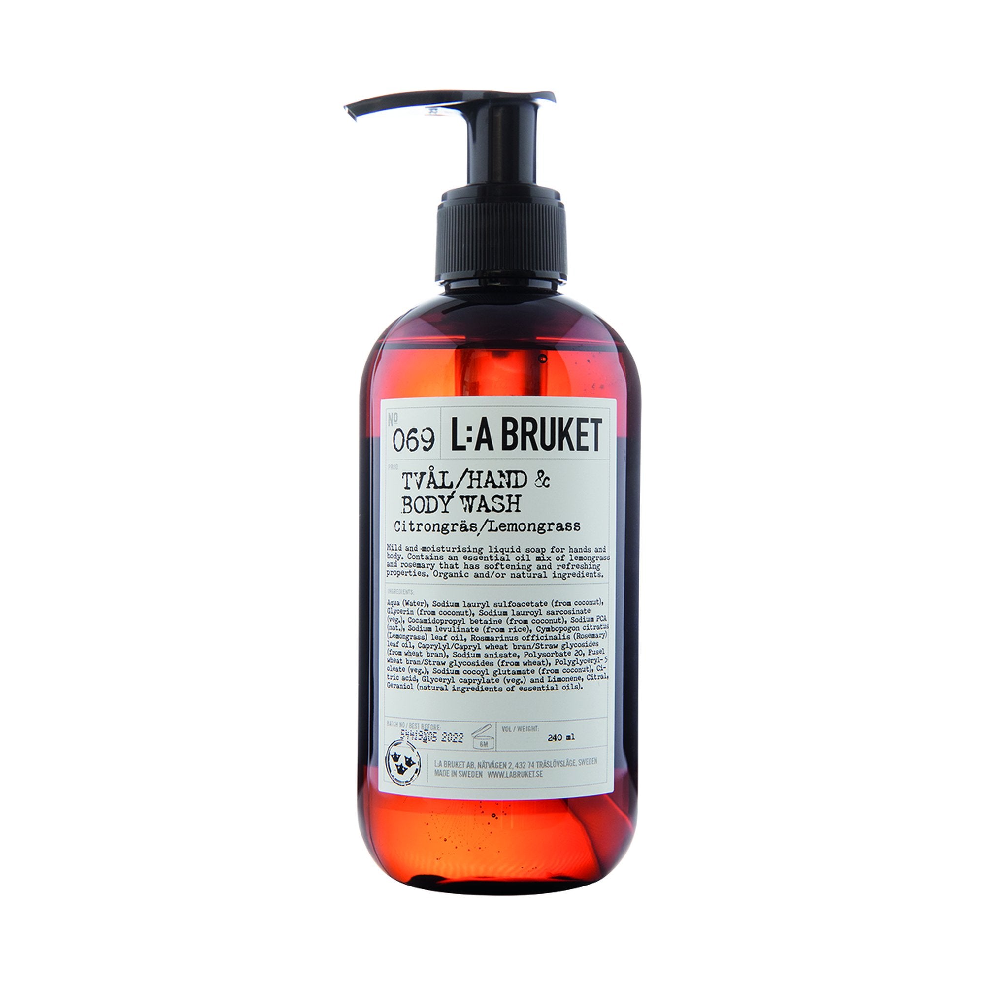 L:A BRUKET No 069 Hand & Body Wash Lemongrass