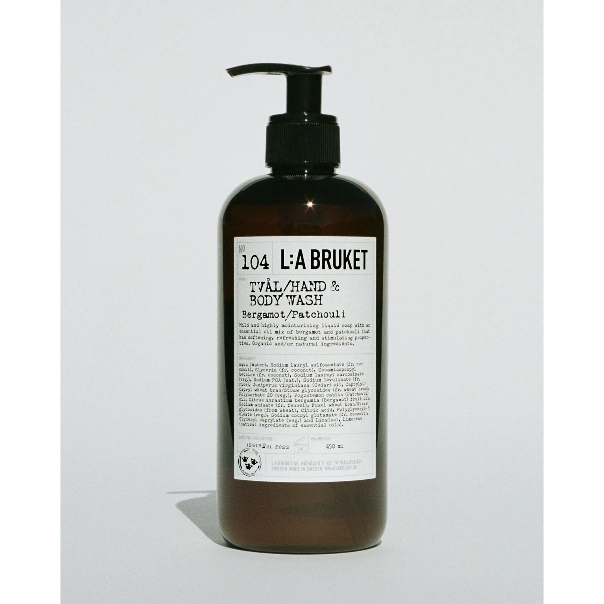 L:A BRUKET No 104 Sanfte Flüssigseife & Duschgel Bergamot/Patchouli