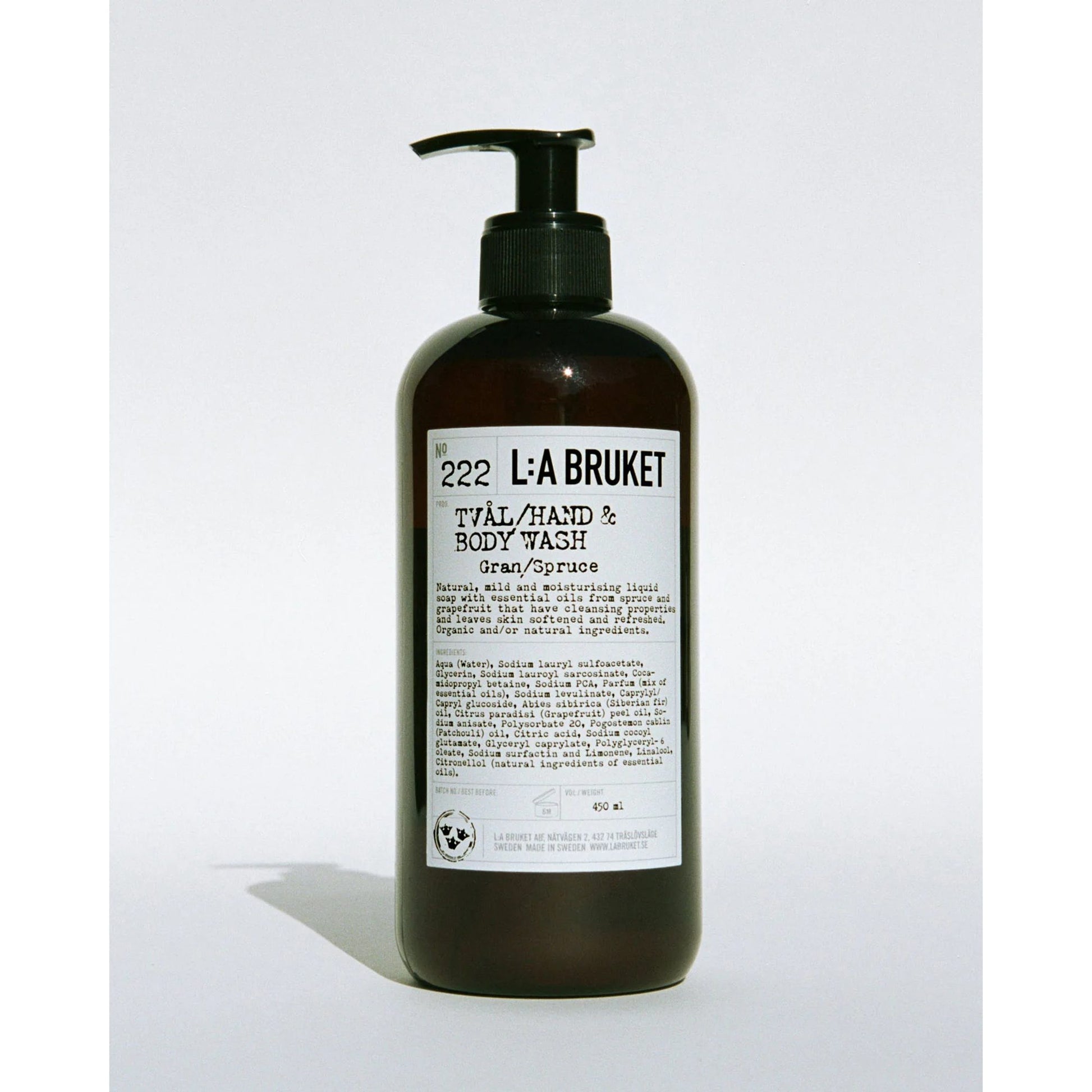 L:A BRUKET No 222 Hand & Body Wash Spruce / Fichte