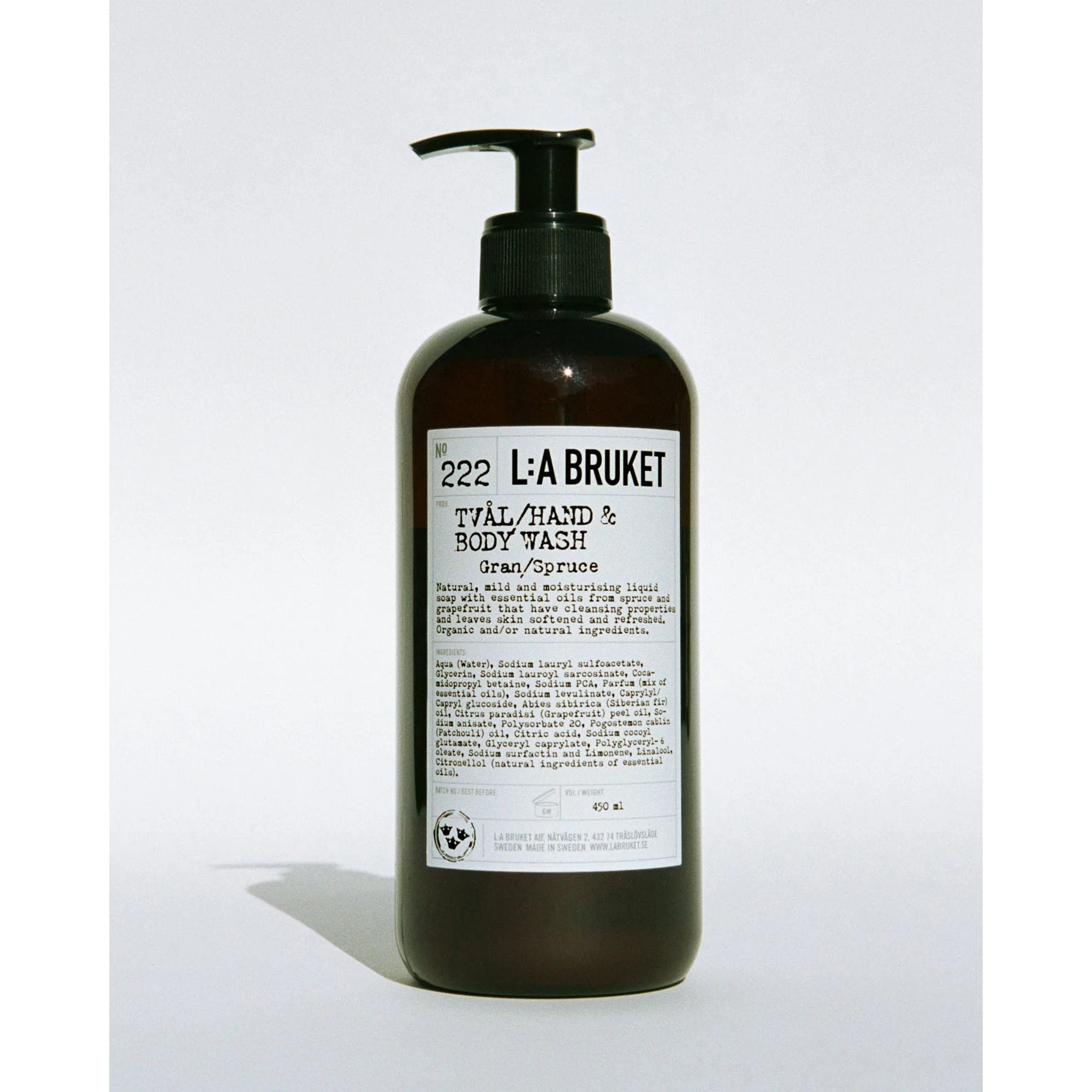 L:A BRUKET No 222 Hand & Body Wash Spruce / Fichte