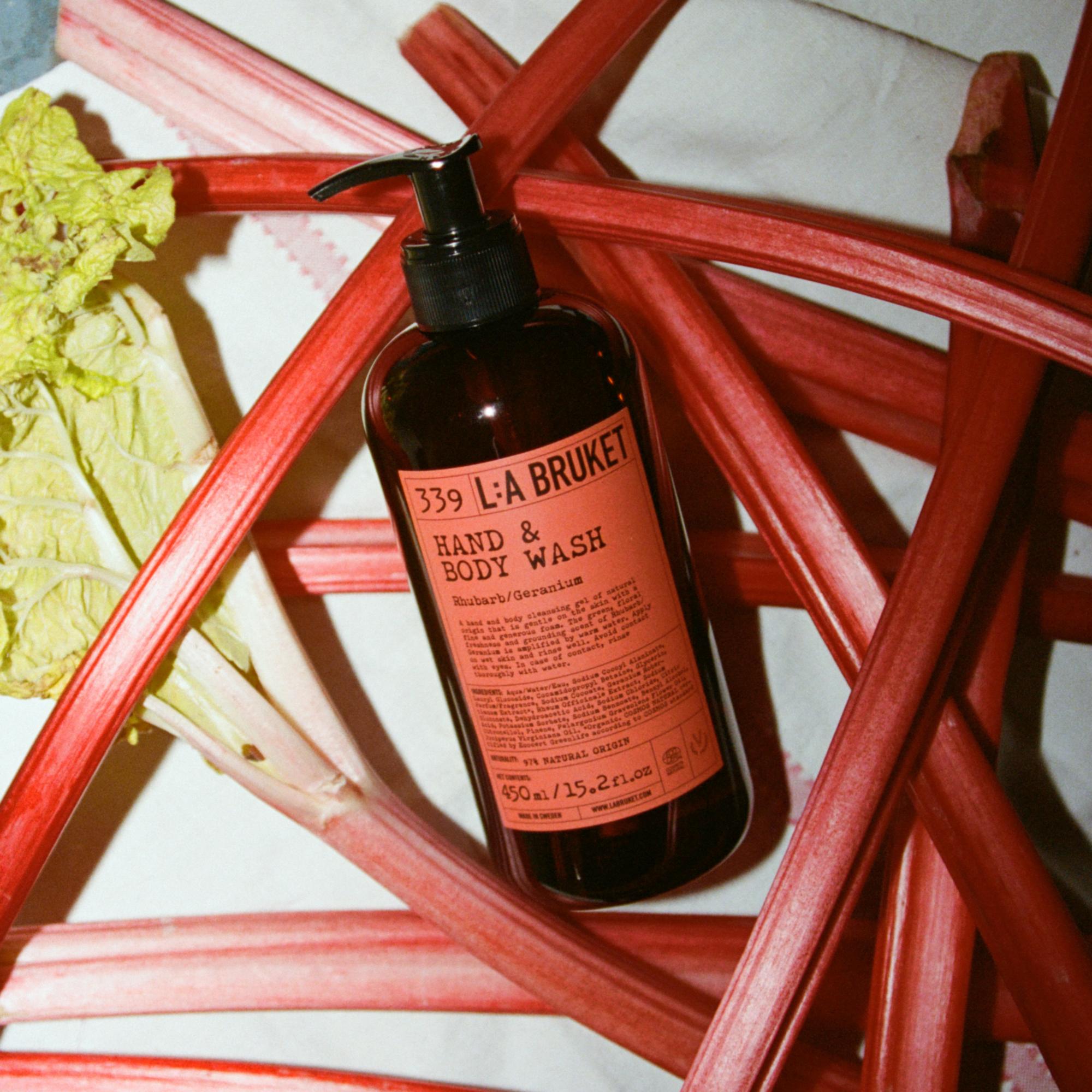 L:A BRUKET No 339 Hand & Body Wash Rhubarb / Geranium