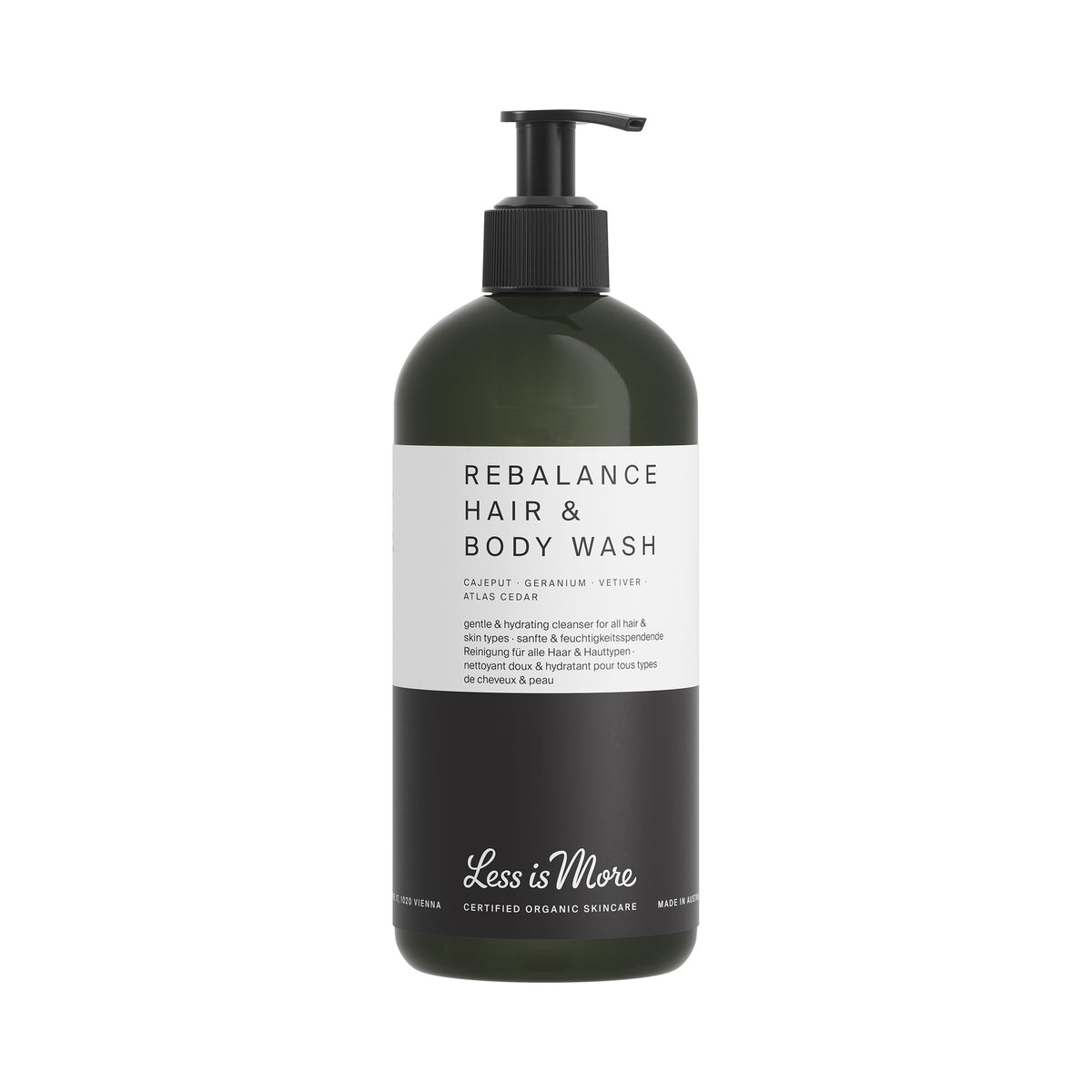 Less is More Rebalance Hair & Body Wash 500 ml – rePET-Flasche mit Pumpspender