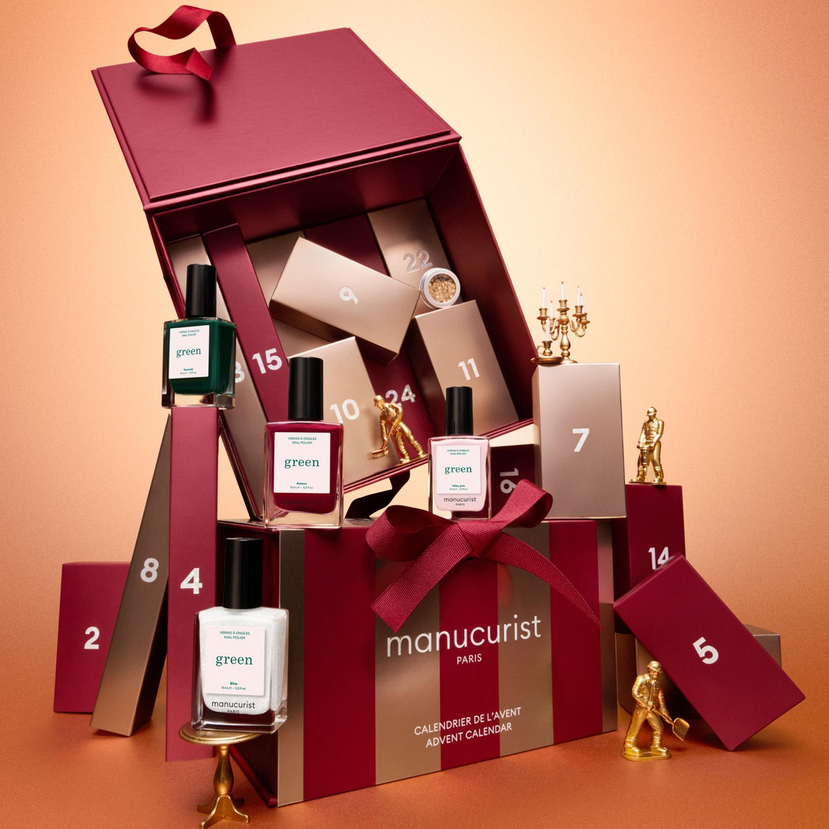 Manucurist Adventskalender 2026 Time to Shine! – Box mit geöffneten Türchen