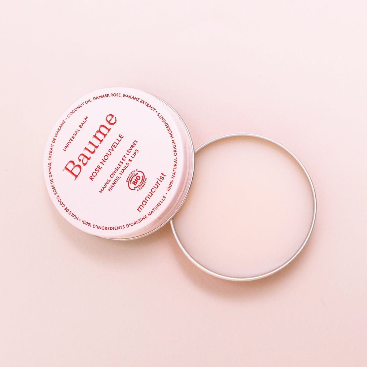 Manucurist Baume Rose Nouvelle – geöffnete Dose mit Balsam