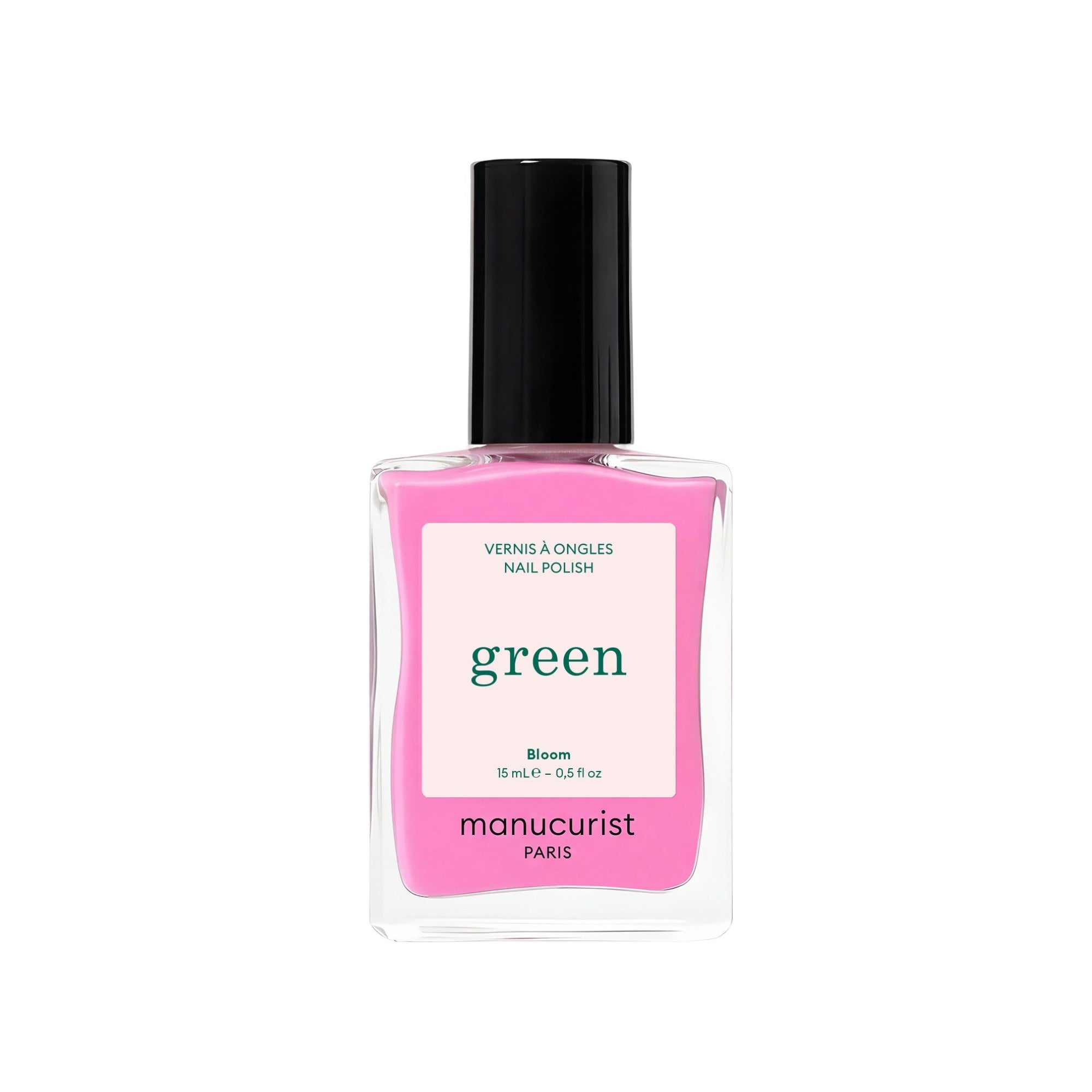 Manucurist Bloom Nagellack 15ml, Flakon der Serie green in leuchtendem Pink