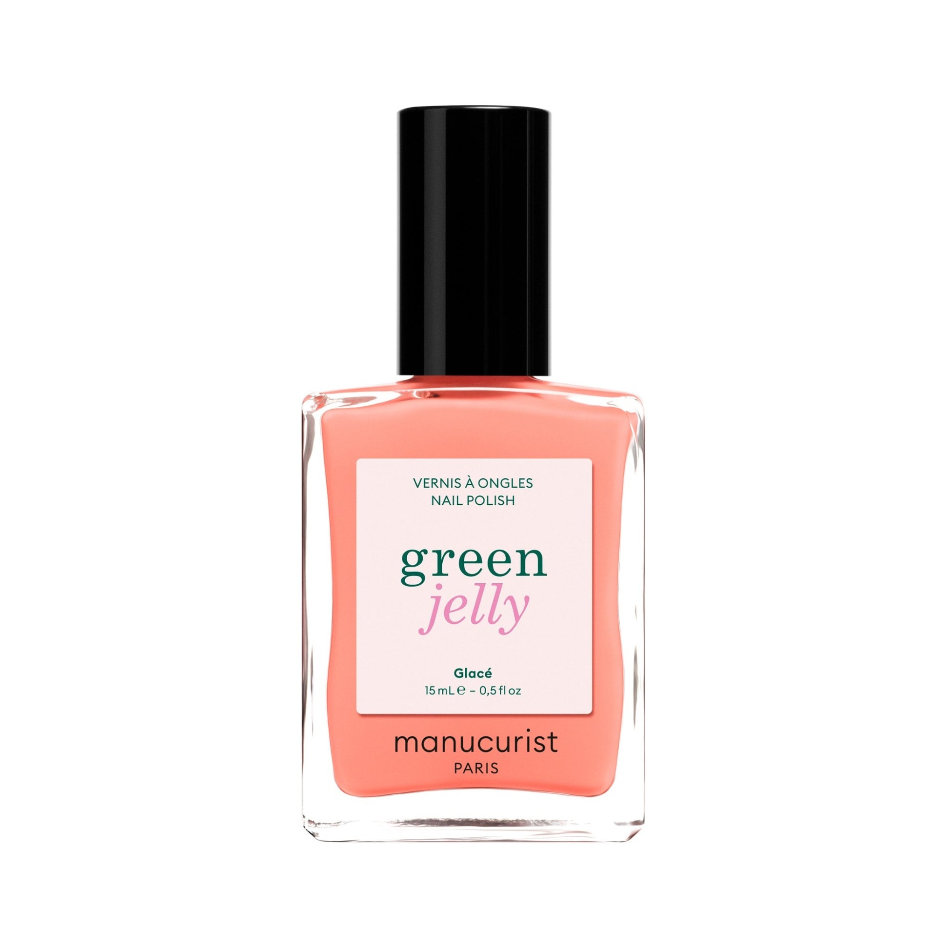 Manucurist Glacé Jelly Nagellack 15ml, Flakon der Serie green jelly in Koralle
