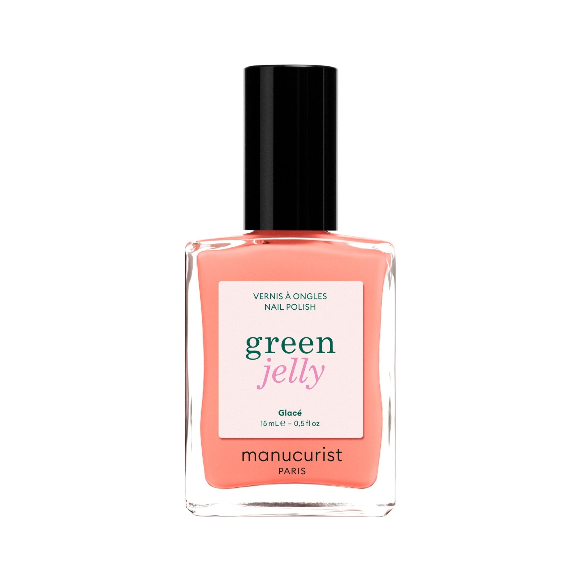 Manucurist Glacé Jelly Nagellack 15ml, Flakon der Serie green jelly in Koralle