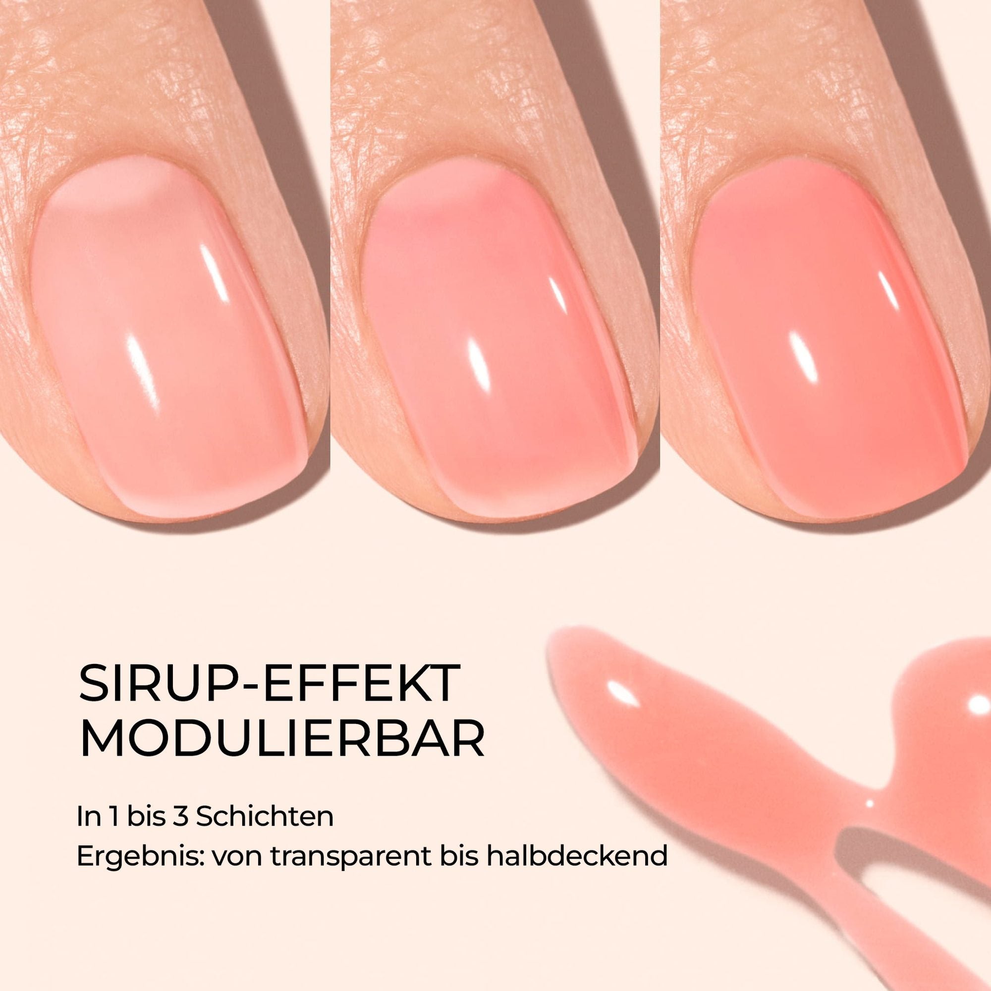 Manucurist Glacé Jelly – Sirup-Effekt modulierbar von transparent bis halbdeckend