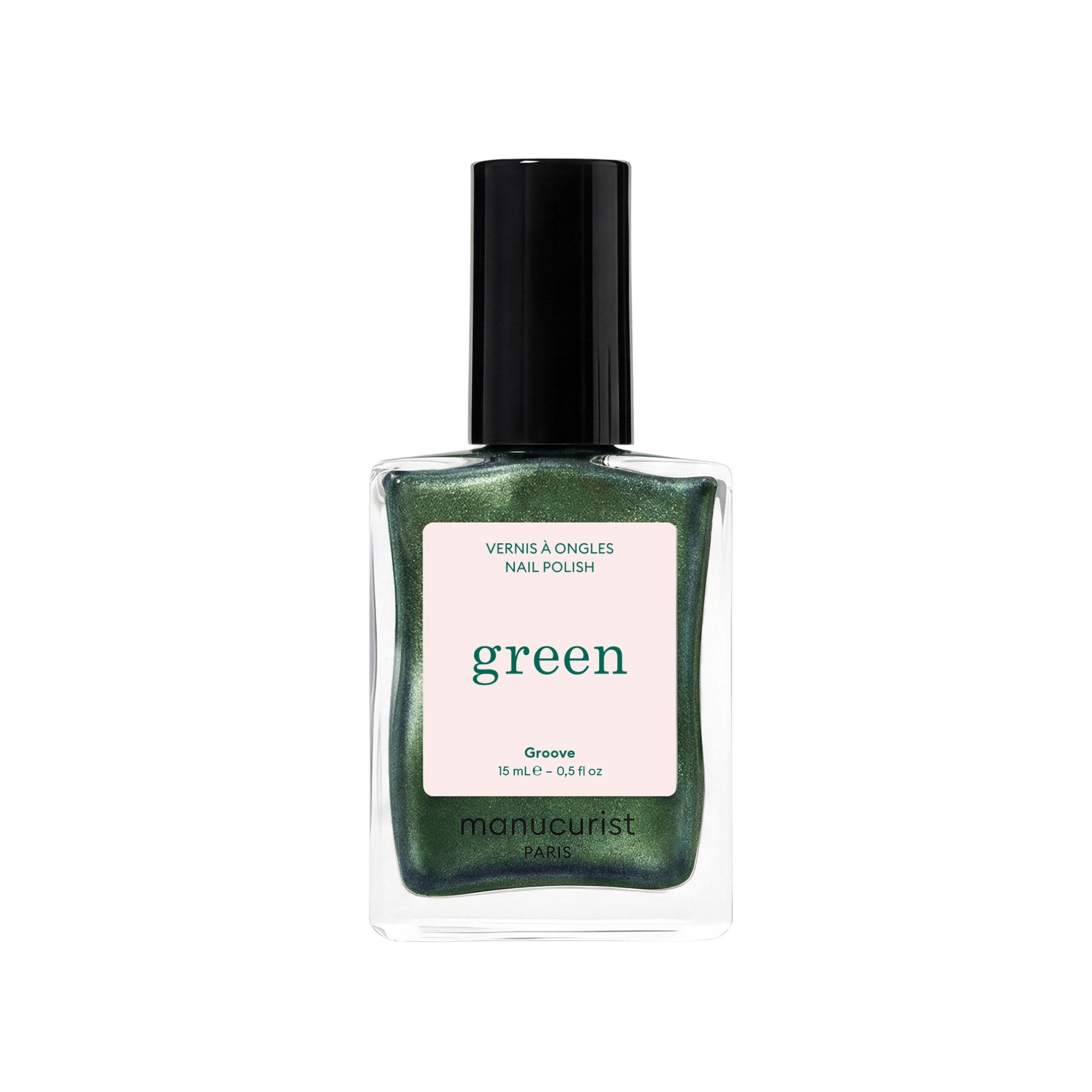 Manucurist Groove Nagellack 15ml, Flakon der Serie green in metallischem Grün