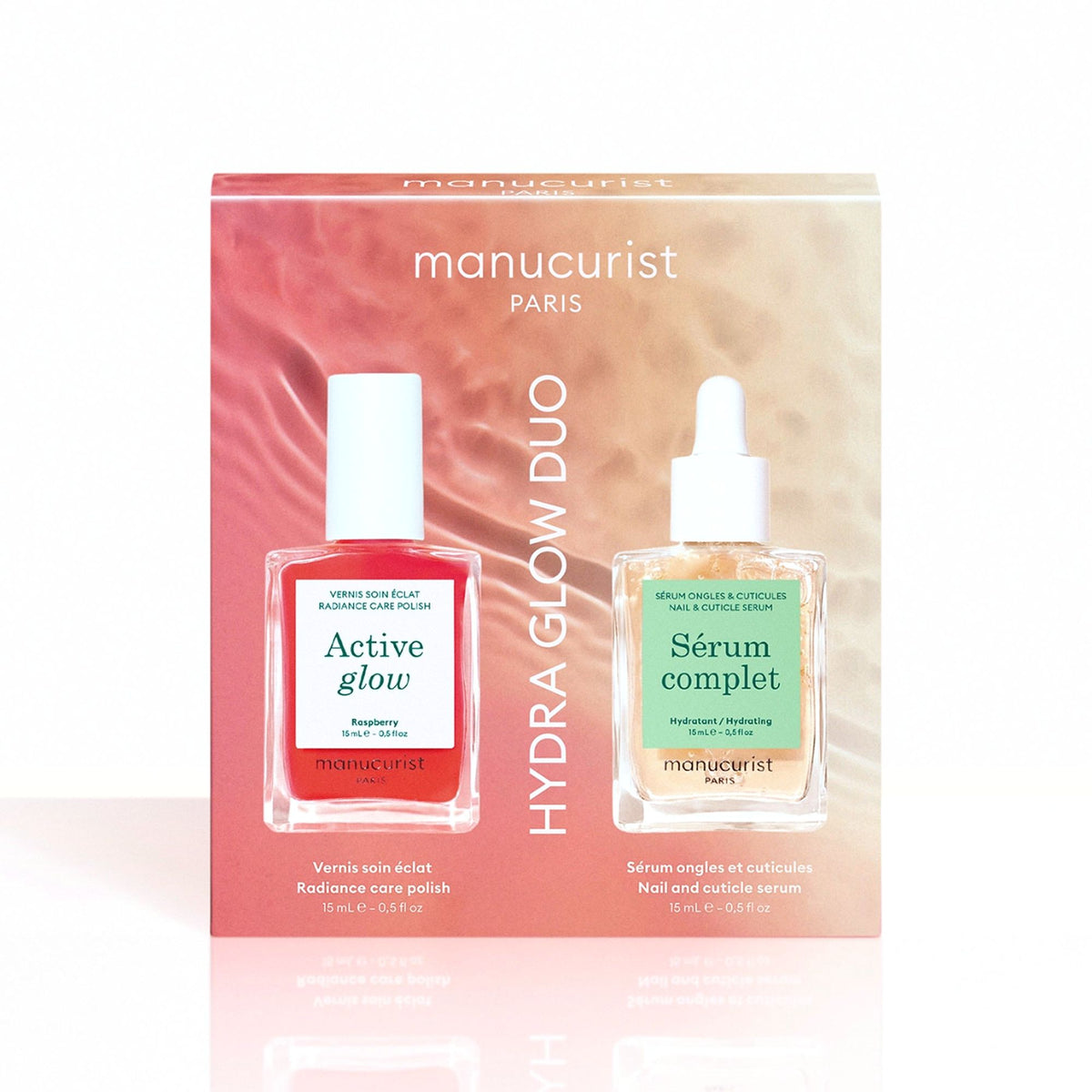 Manucurist Hydra Glow Duo – Geschenkbox mit Active Glow Raspberry und Sérum Complet
