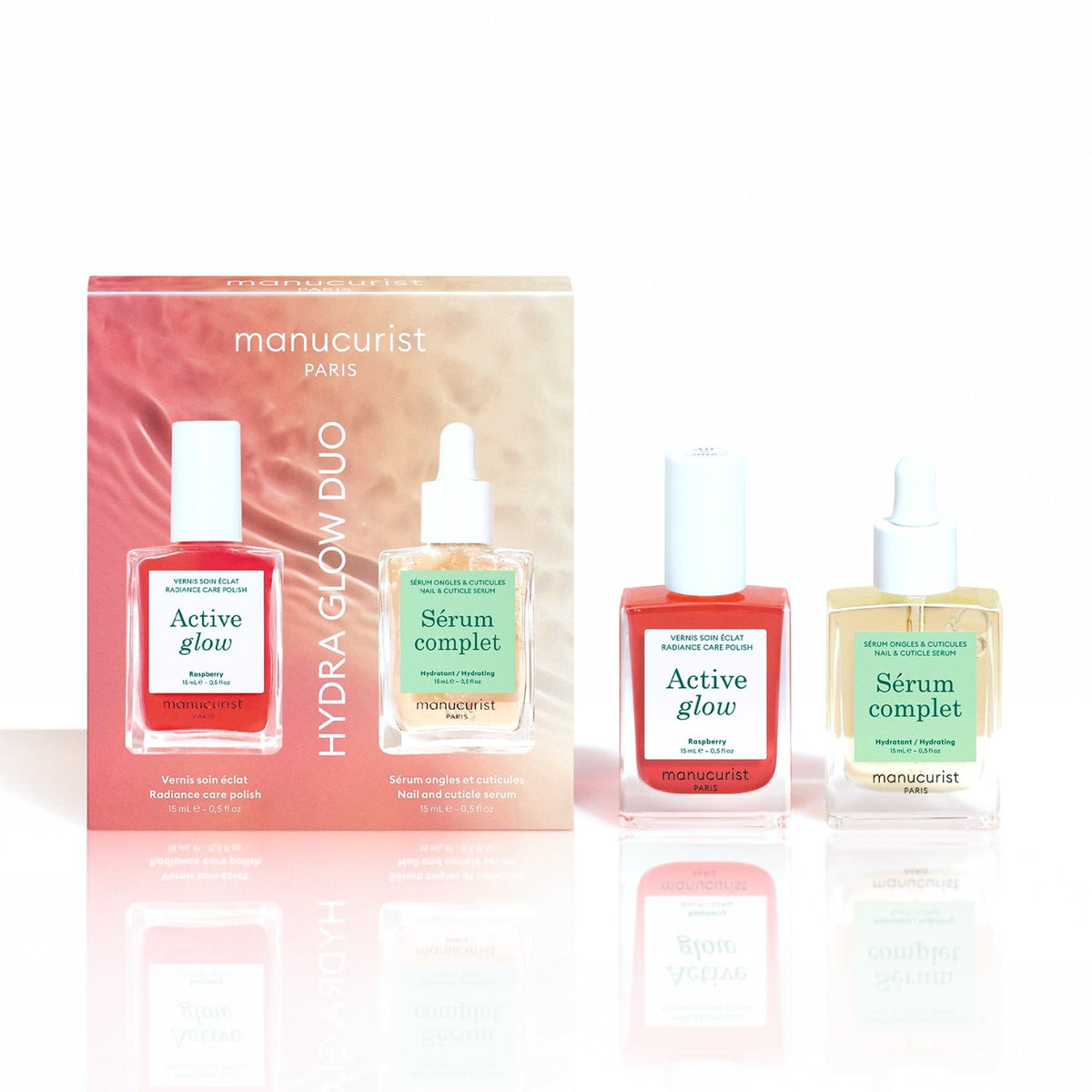 Manucurist Hydra Glow Duo – Box mit den beiden Produkten, Innenleben
