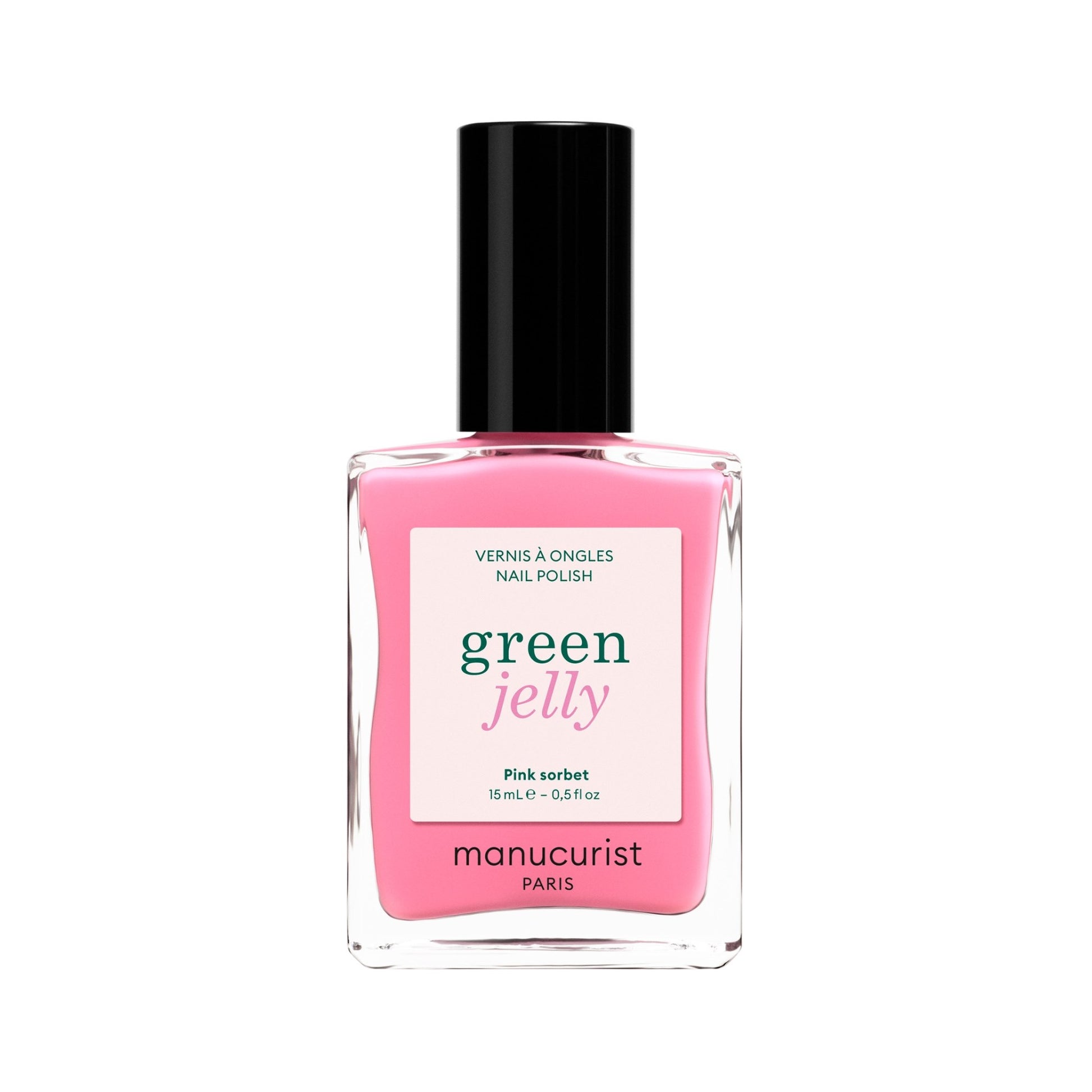 Manucurist Pink Sorbet Jelly Nagellack 15ml, Flakon der Serie green jelly in Rosa