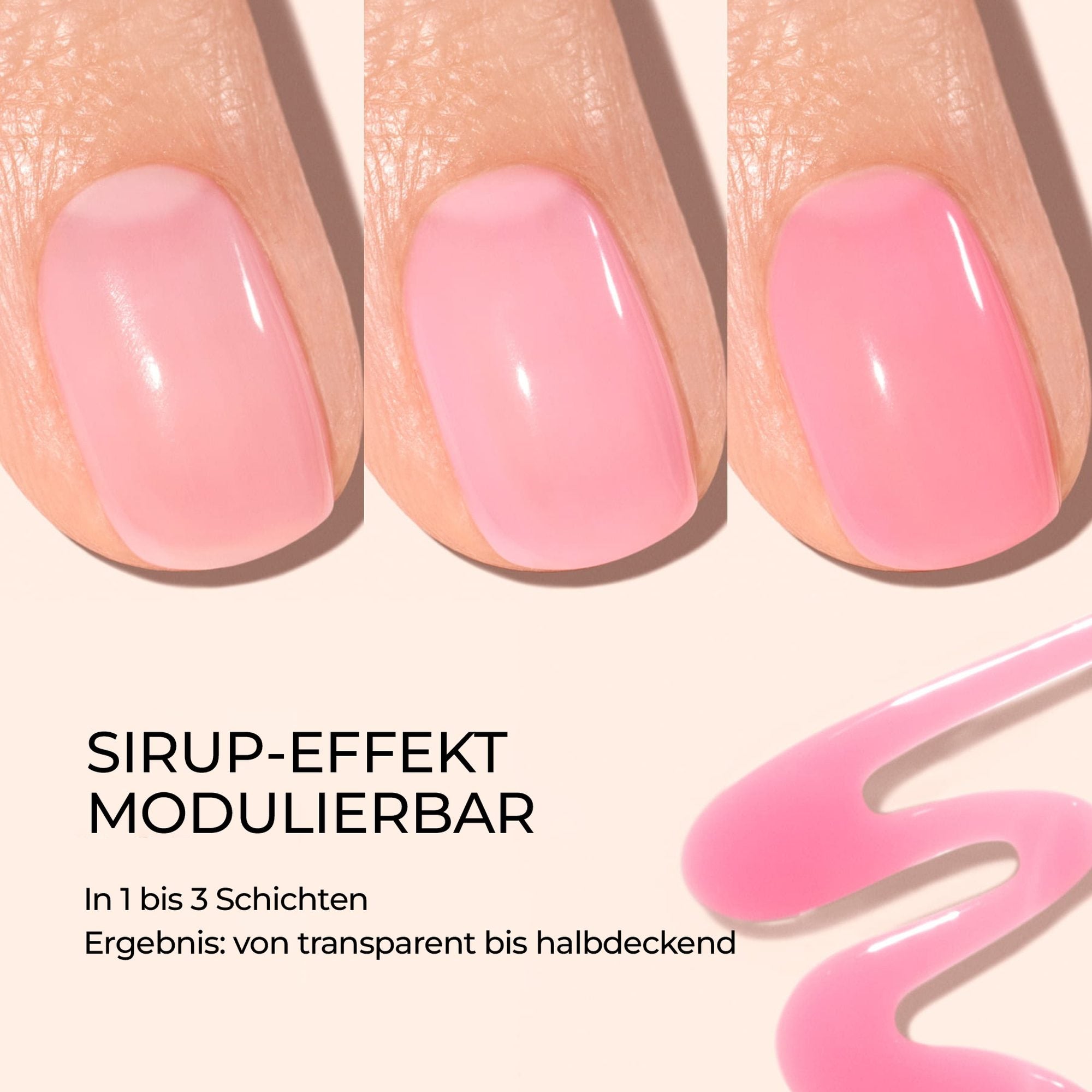 Manucurist Pink Sorbet Jelly – Sirup-Effekt modulierbar von transparent bis halbdeckend
