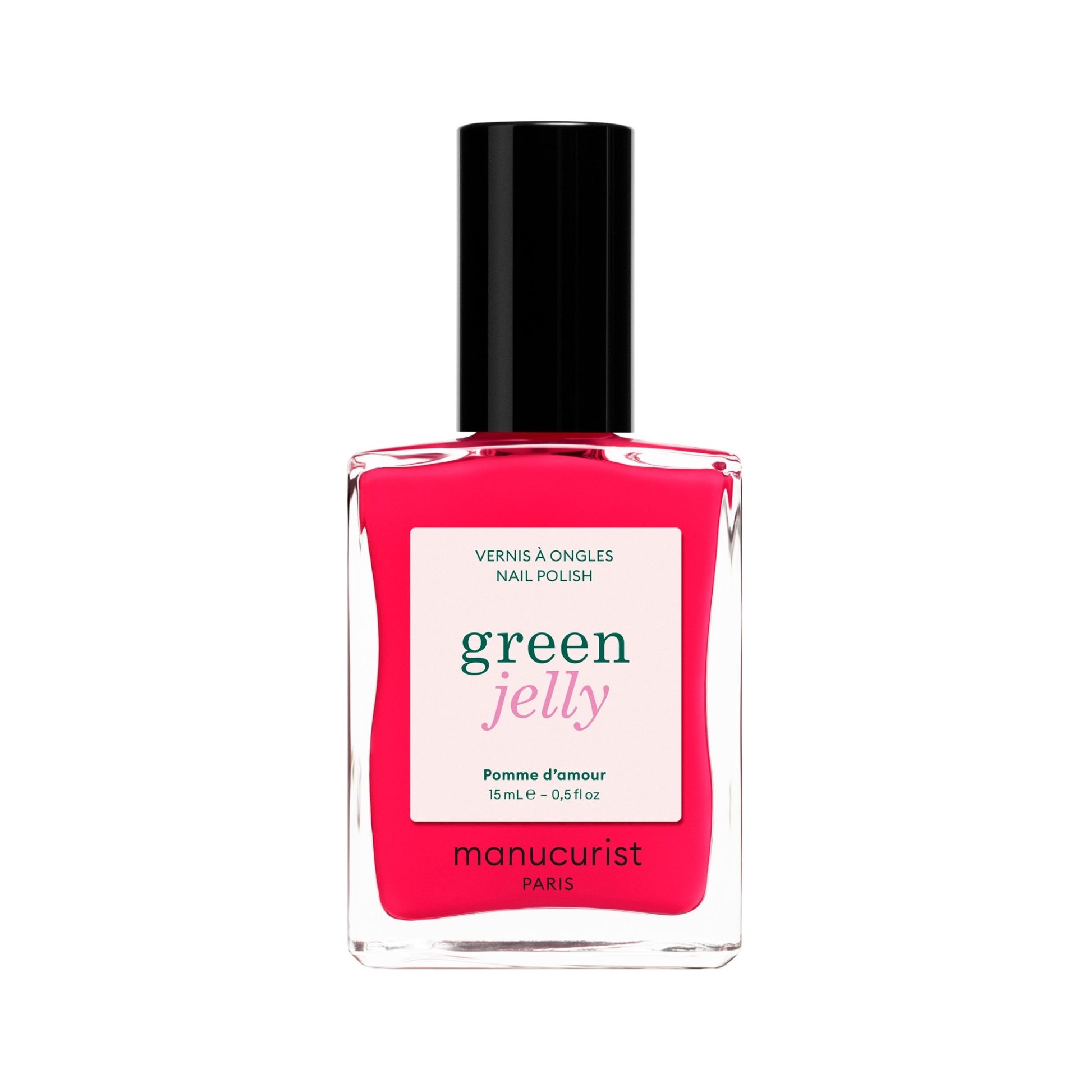 Manucurist Pomme d'Amour Jelly Nagellack 15ml, Flakon der Serie green jelly in Himbeerrot