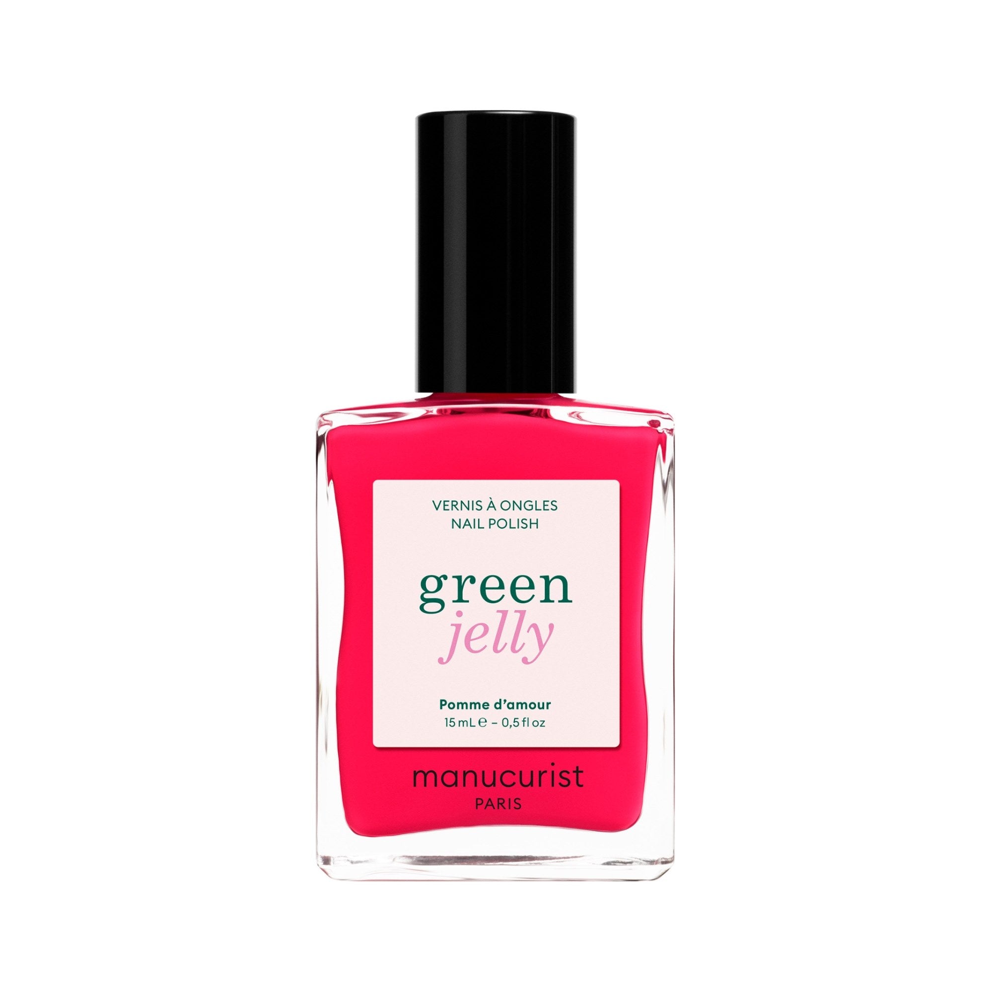 Manucurist Pomme d'Amour Jelly Nagellack 15ml, Flakon der Serie green jelly in Himbeerrot