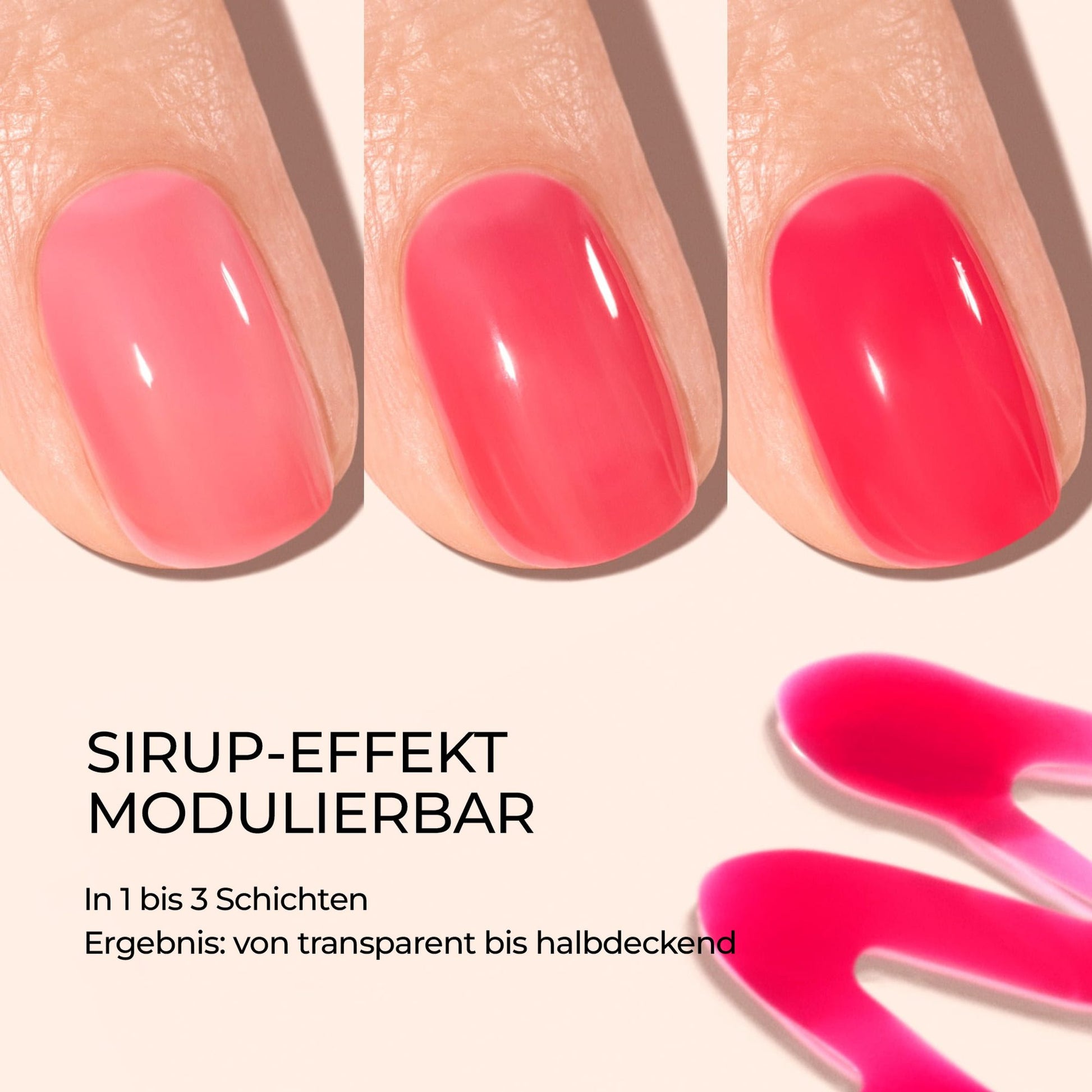 Manucurist Pomme d'Amour Jelly – Sirup-Effekt modulierbar von transparent bis halbdeckend