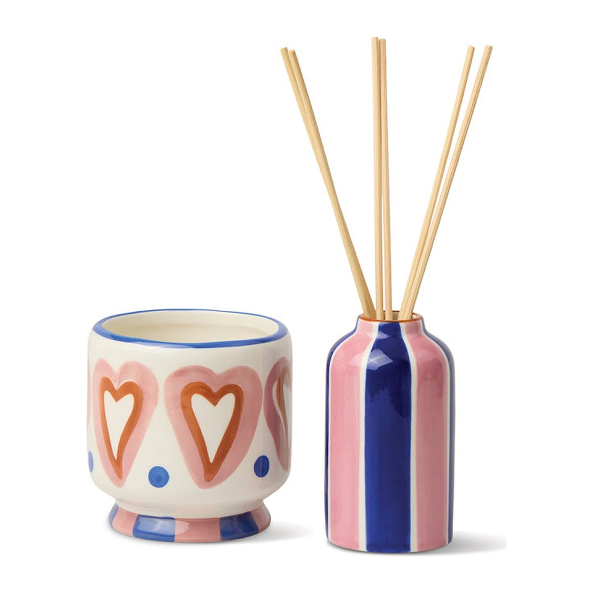 Paddywax A Dopo Keramik-Diffuser Hearts – Rosewood Vanilla, 118ml – mit A Dopo Kerze Hearts