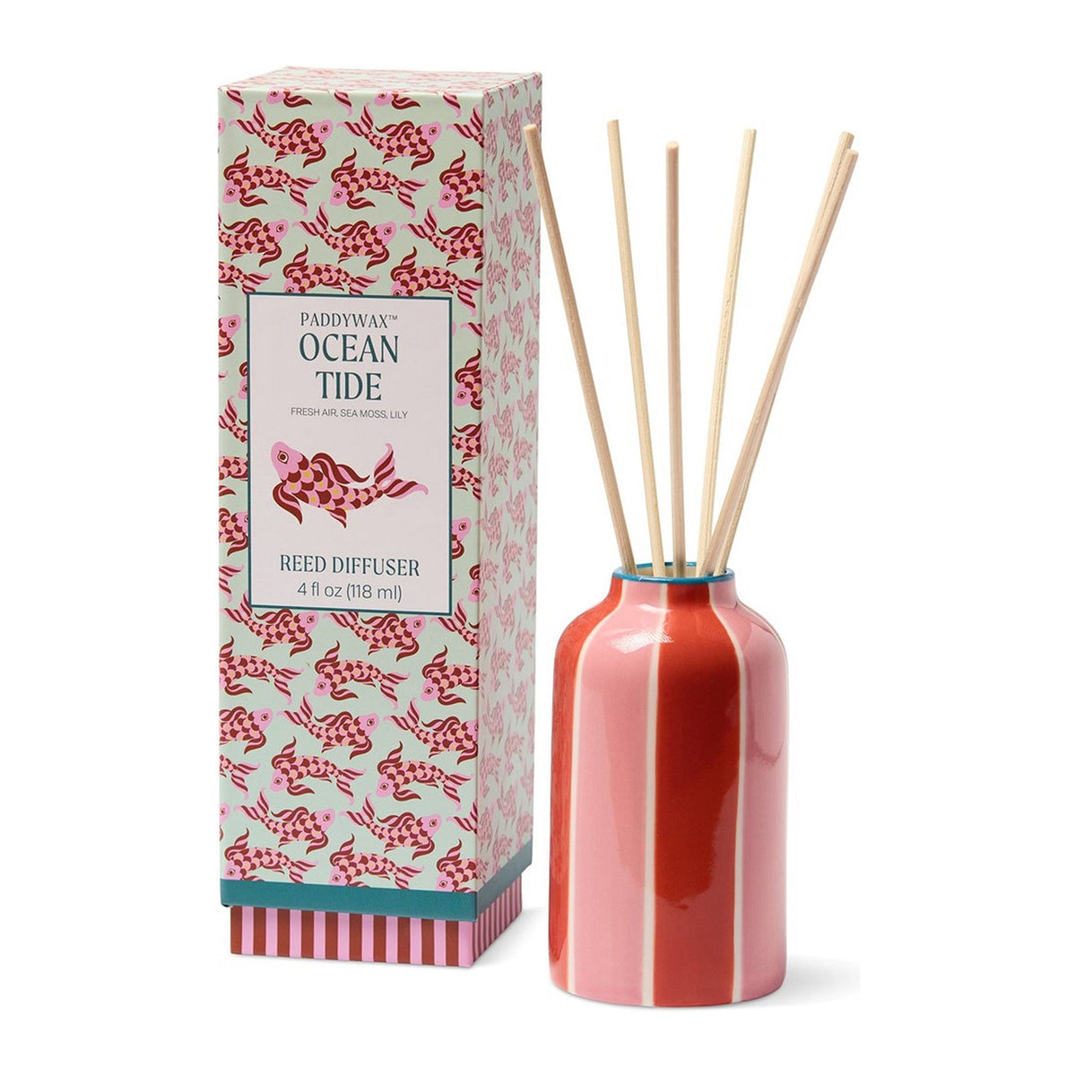 Paddywax A Dopo Keramik-Diffuser Koi Fish – Ocean Tide, 118ml – Packshot mit Schachtel