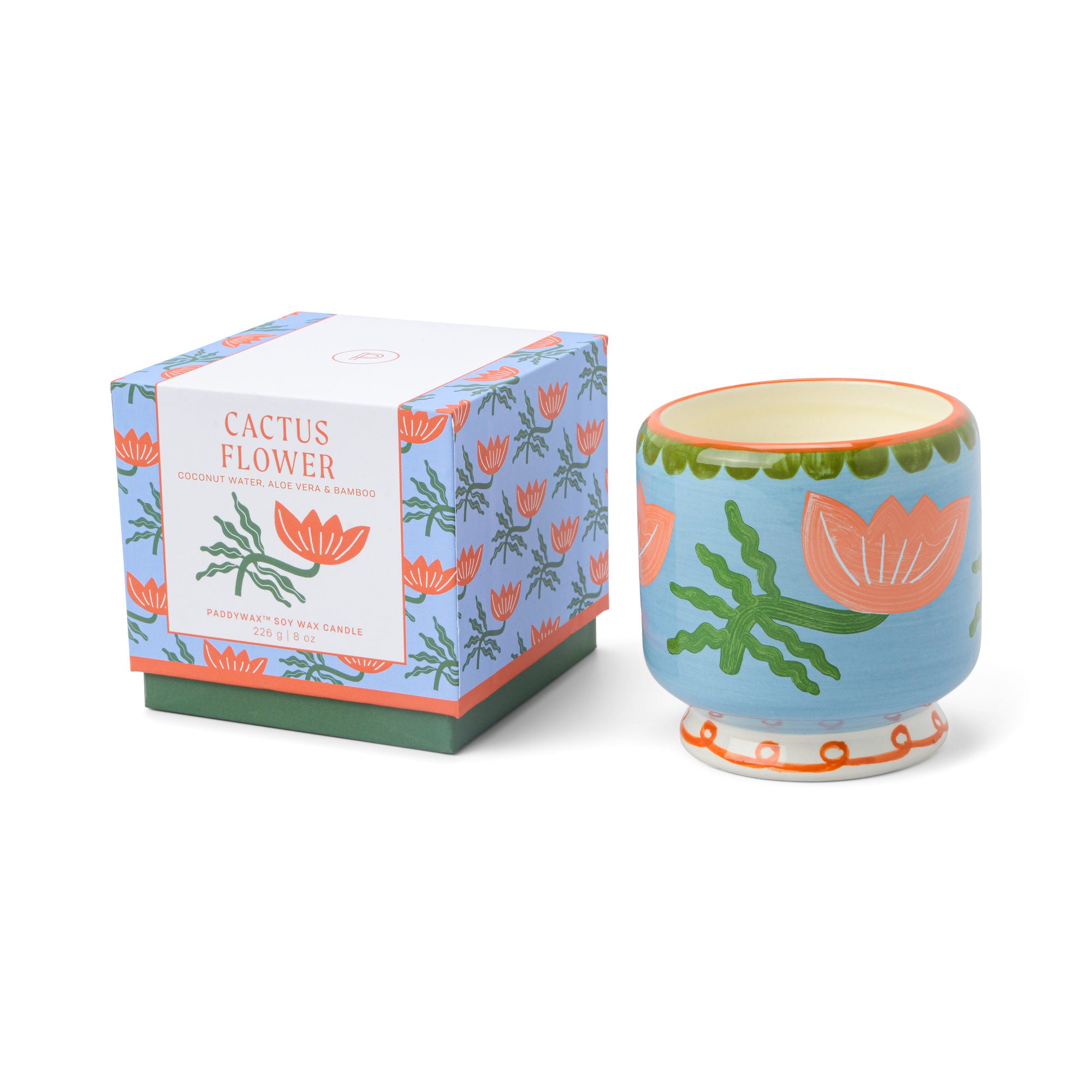 Paddywax A Dopo Keramik-Duftkerze Flower – Cactus Flower, 226g – Packshot