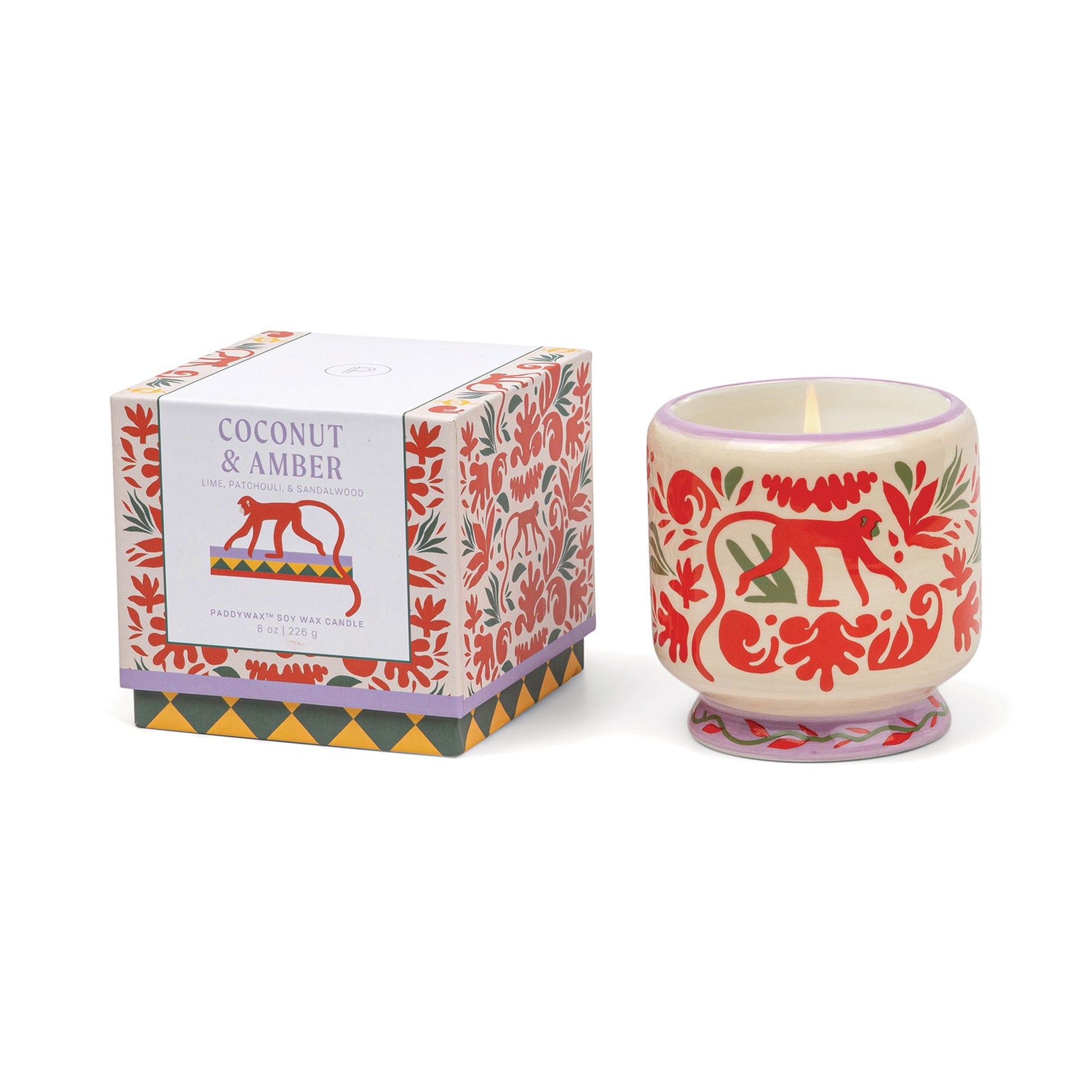 Paddywax A Dopo Keramik-Duftkerze Jungle – Coconut Amber, 226g – Packshot
