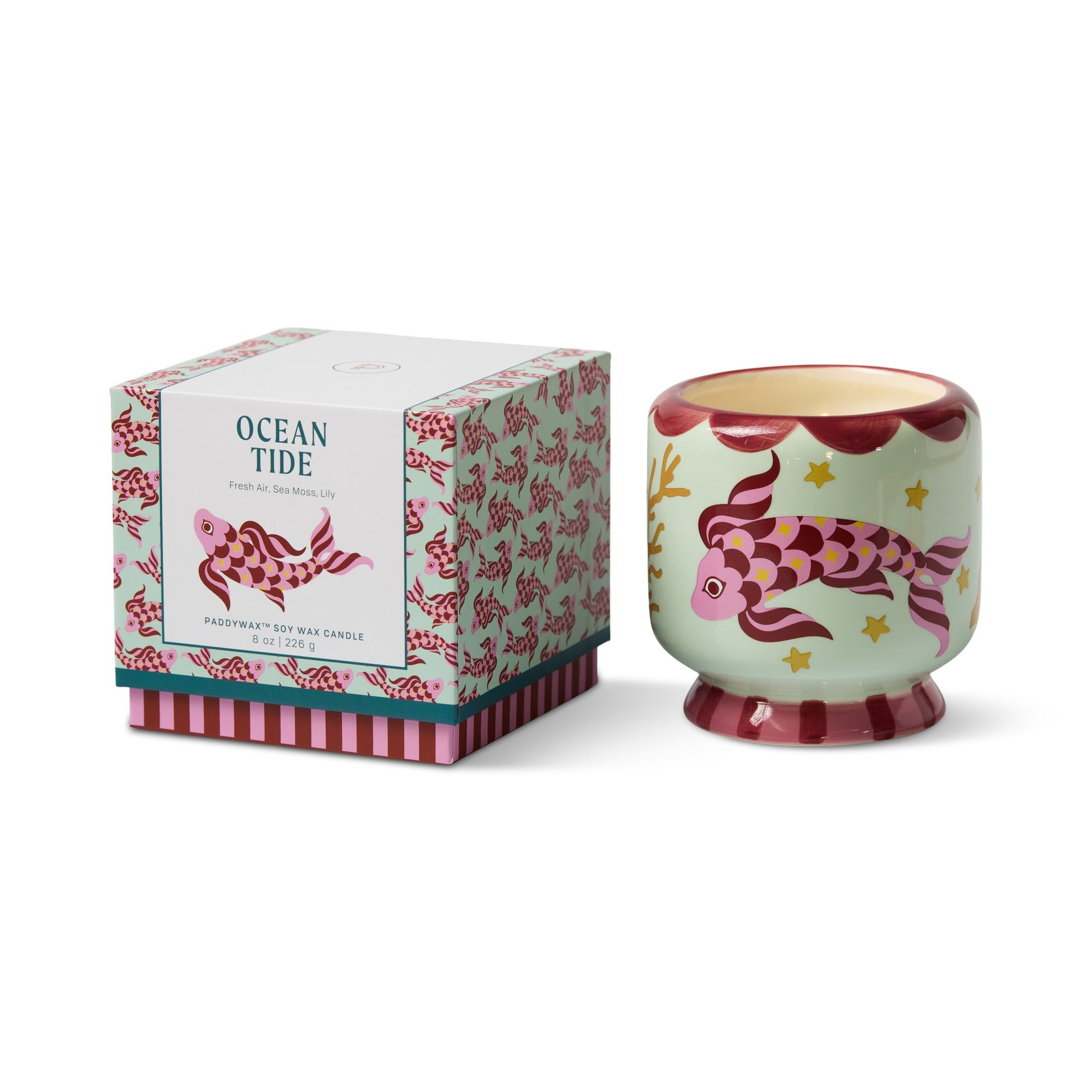 Paddywax A Dopo Keramik-Duftkerze Koi Fish – Ocean Tide, 226g – Packshot
